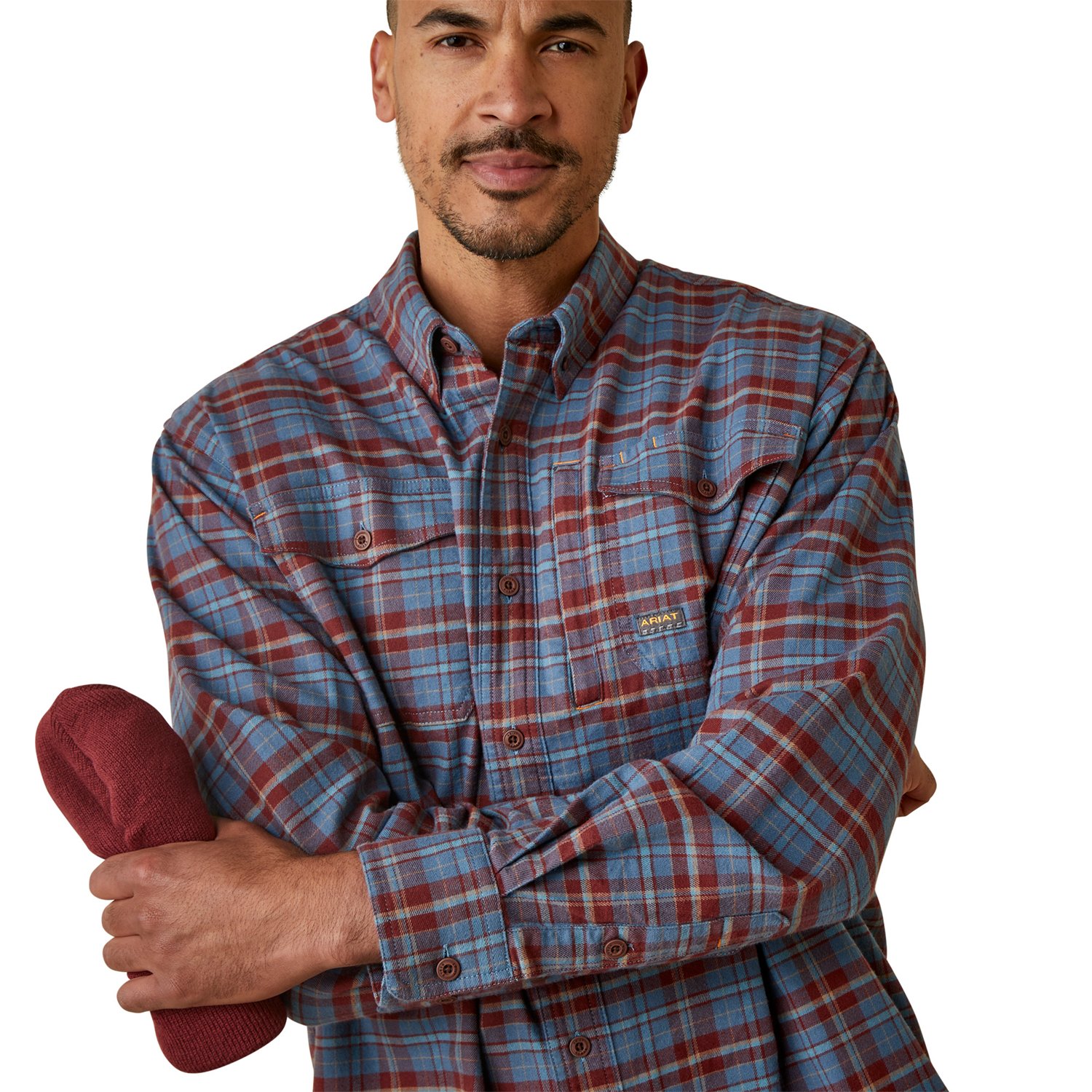 Ariat Men's Rebar Flannel DuraStretch Work Shirt Academy