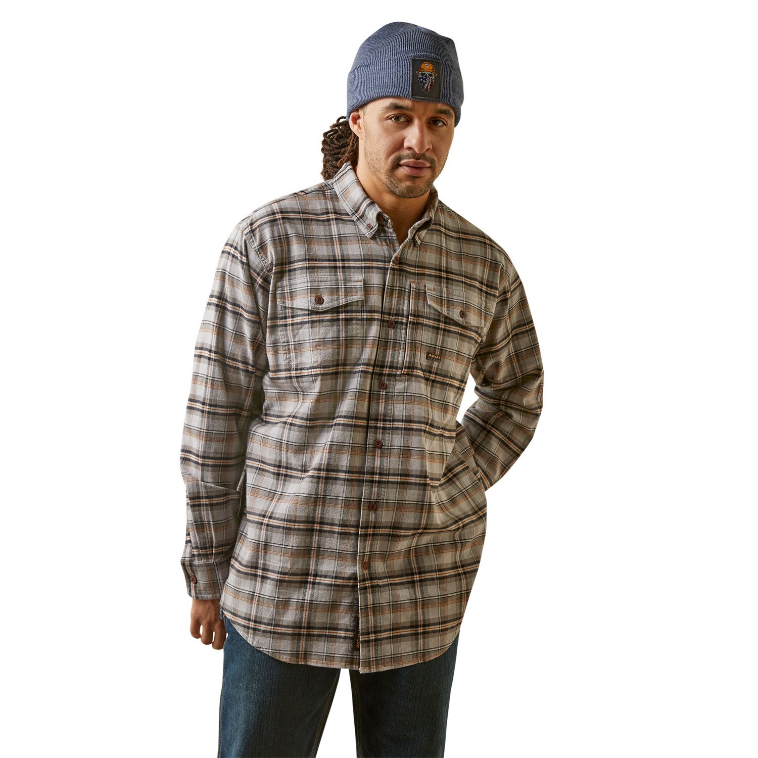 Ariat Men's Rebar Flannel DuraStretch Work Shirt | Academy