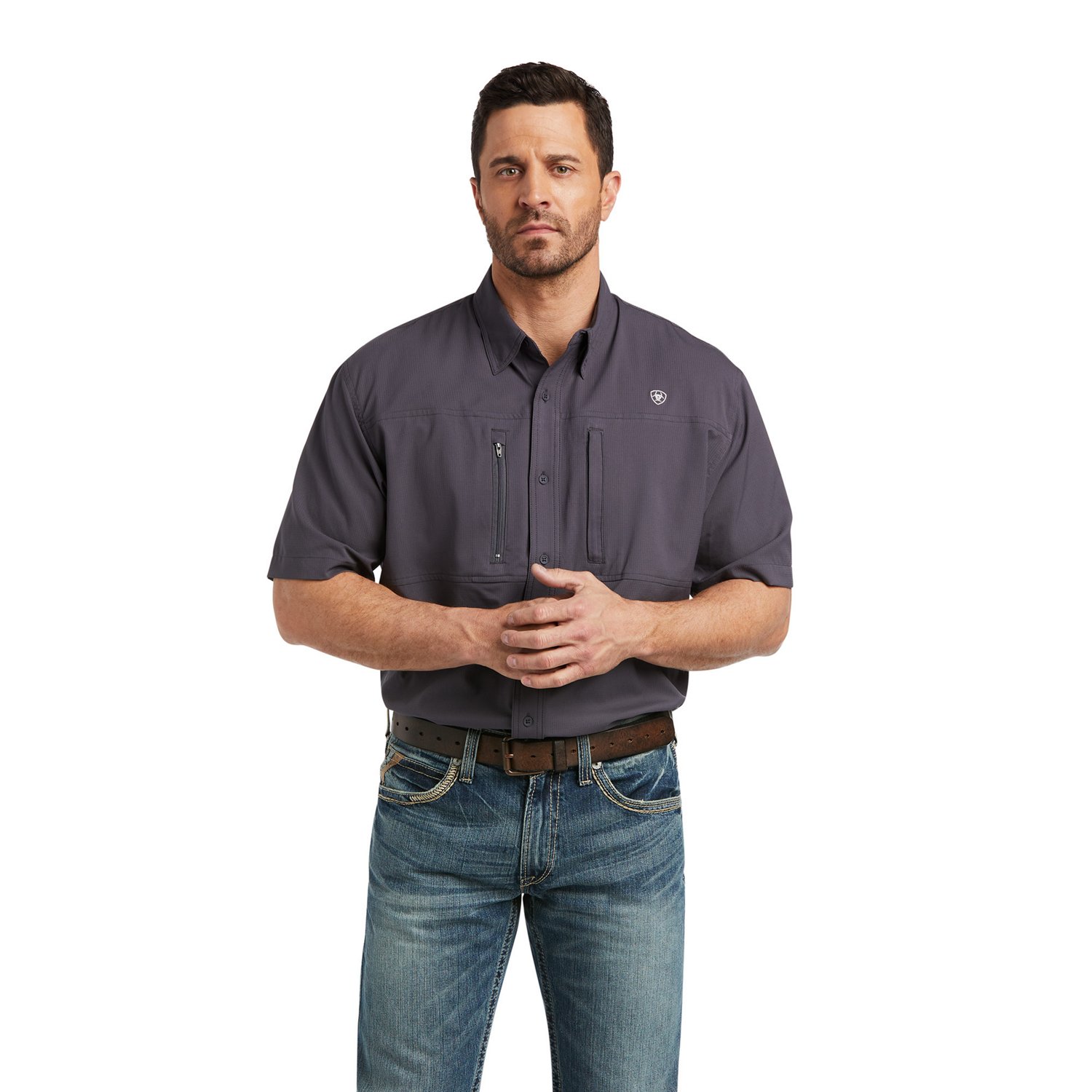 Ariat Herren Broderick Classic Fit Hemd – Freizeithemd Mit Druckknopfleiste, Popeline-Stoff, Extra Langer Schnitt