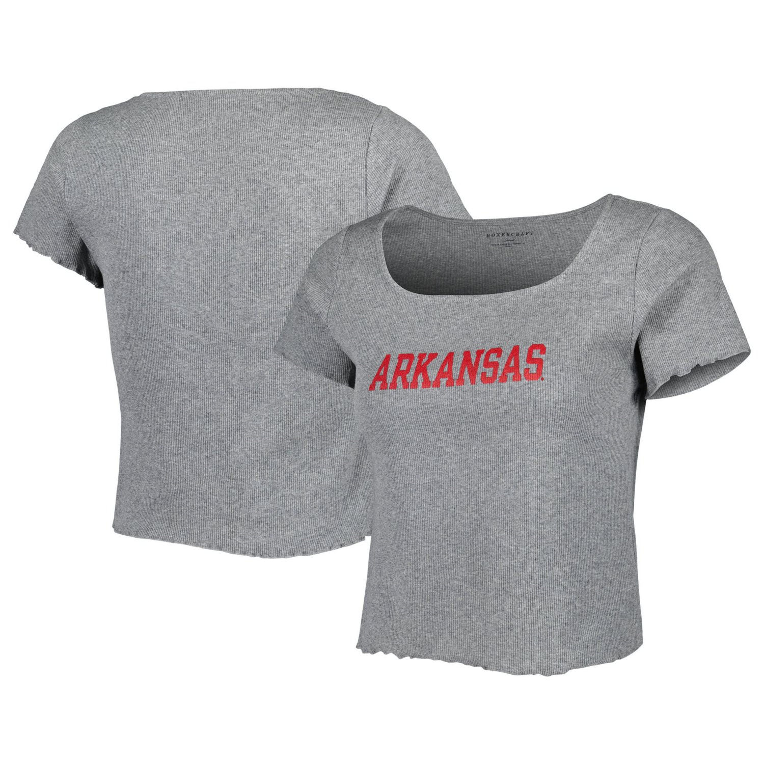 Arkansas Razorbacks Baby Rib Lettuce-Edge Trim T-Shirt | Academy