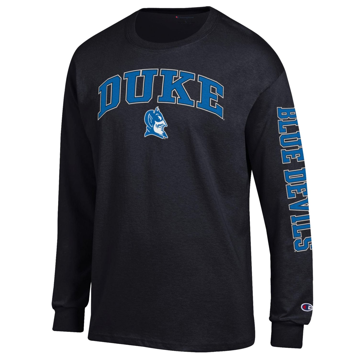 Champion Duke Blue Devils Arch Over Logo 2-Hit Long Sleeve T-Shirt ...