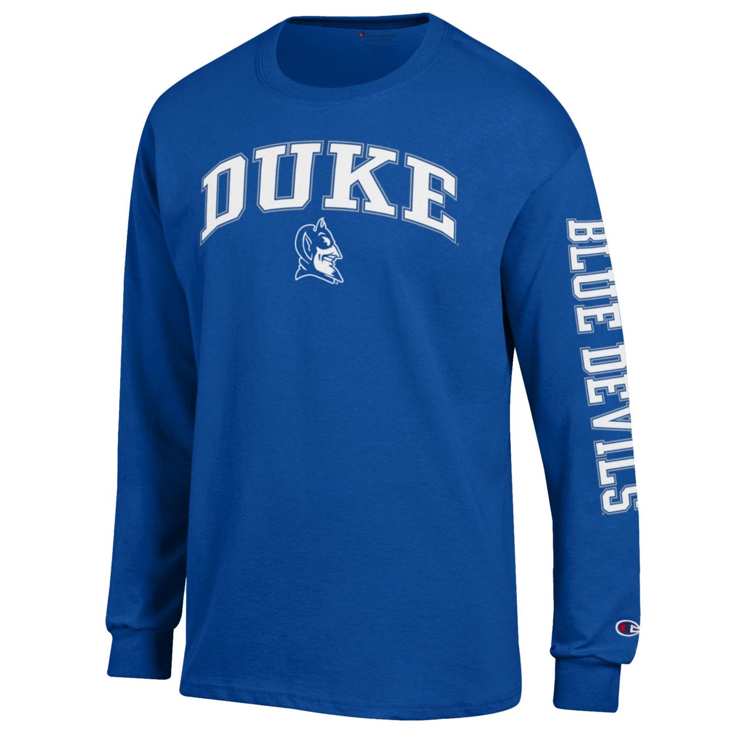 Champion Duke Blue Devils Arch Over Logo 2-Hit Long Sleeve T-Shirt ...