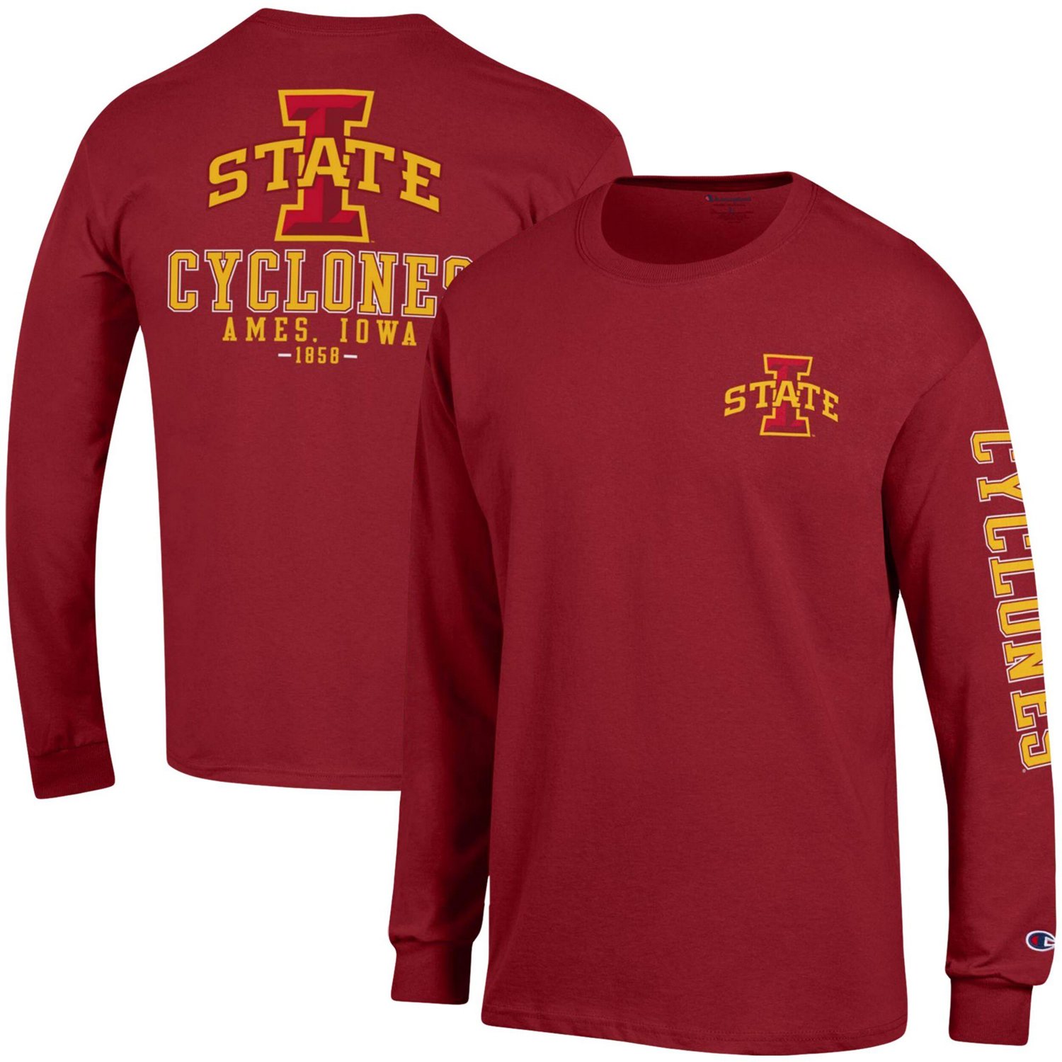 Champion Iowa State Cyclones Team Stack Long Sleeve T-Shirt | Academy
