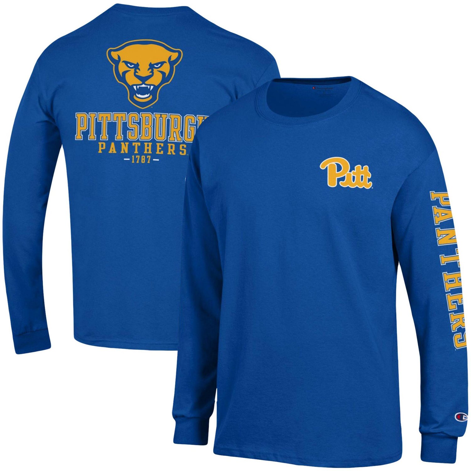 Champion Pitt Panthers Team Stack Long Sleeve T-Shirt | Academy