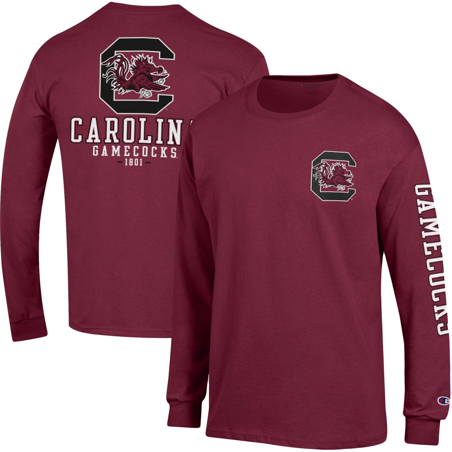 Champion South Carolina Gamecocks Team Stack 3Hit Long Sleeve TShirt