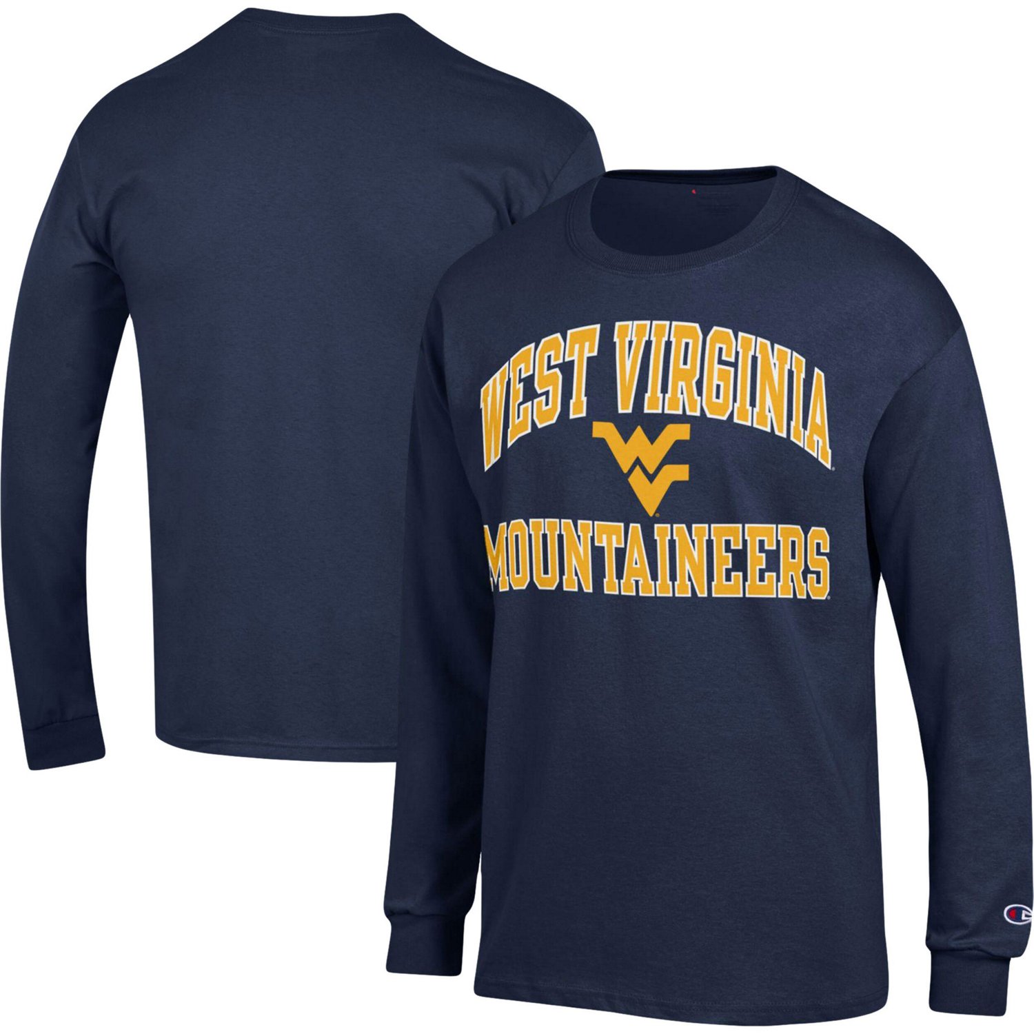 Champion West Virginia Mountaineers High Motor Long Sleeve T-Shirt ...