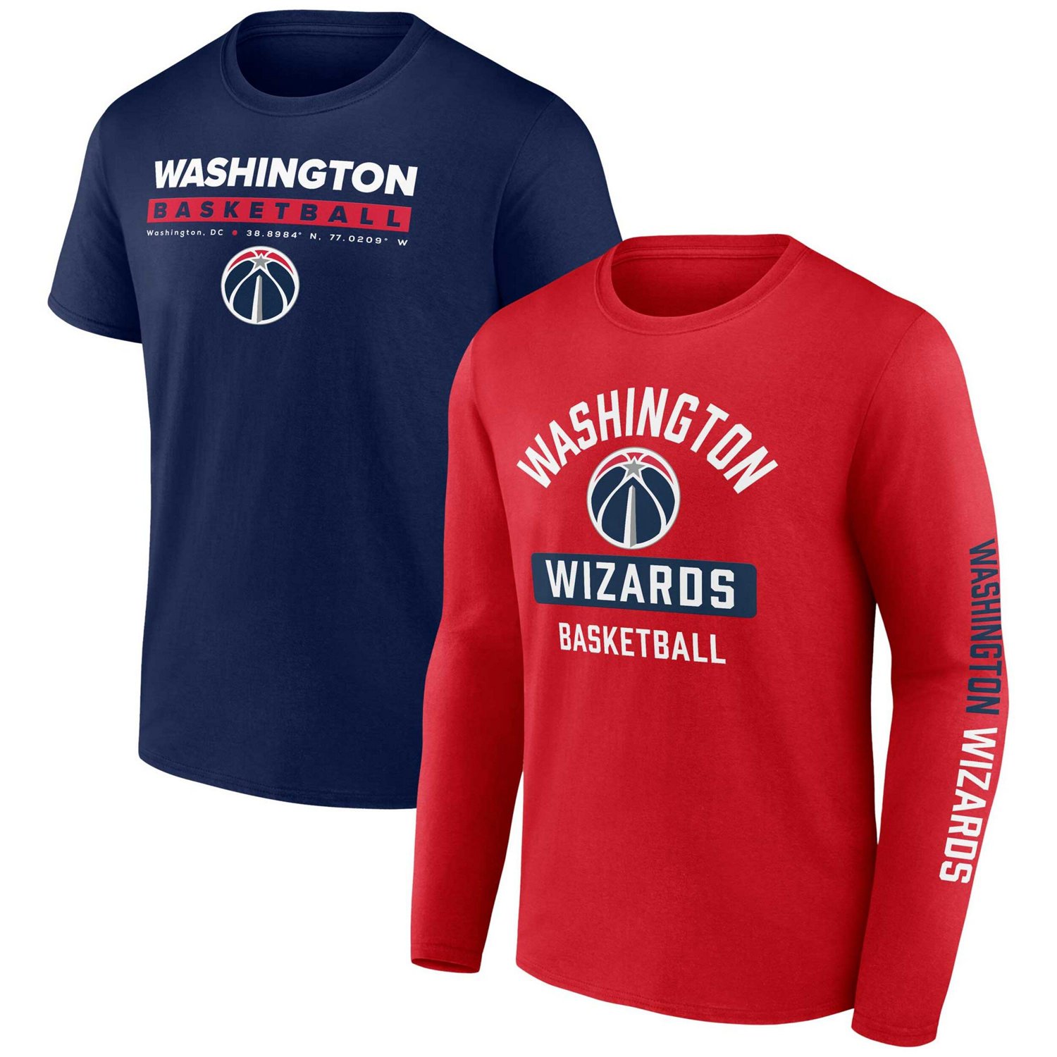 Fanatics Branded /Red Washington Wizards Two-Pack Just Net Combo Set ...