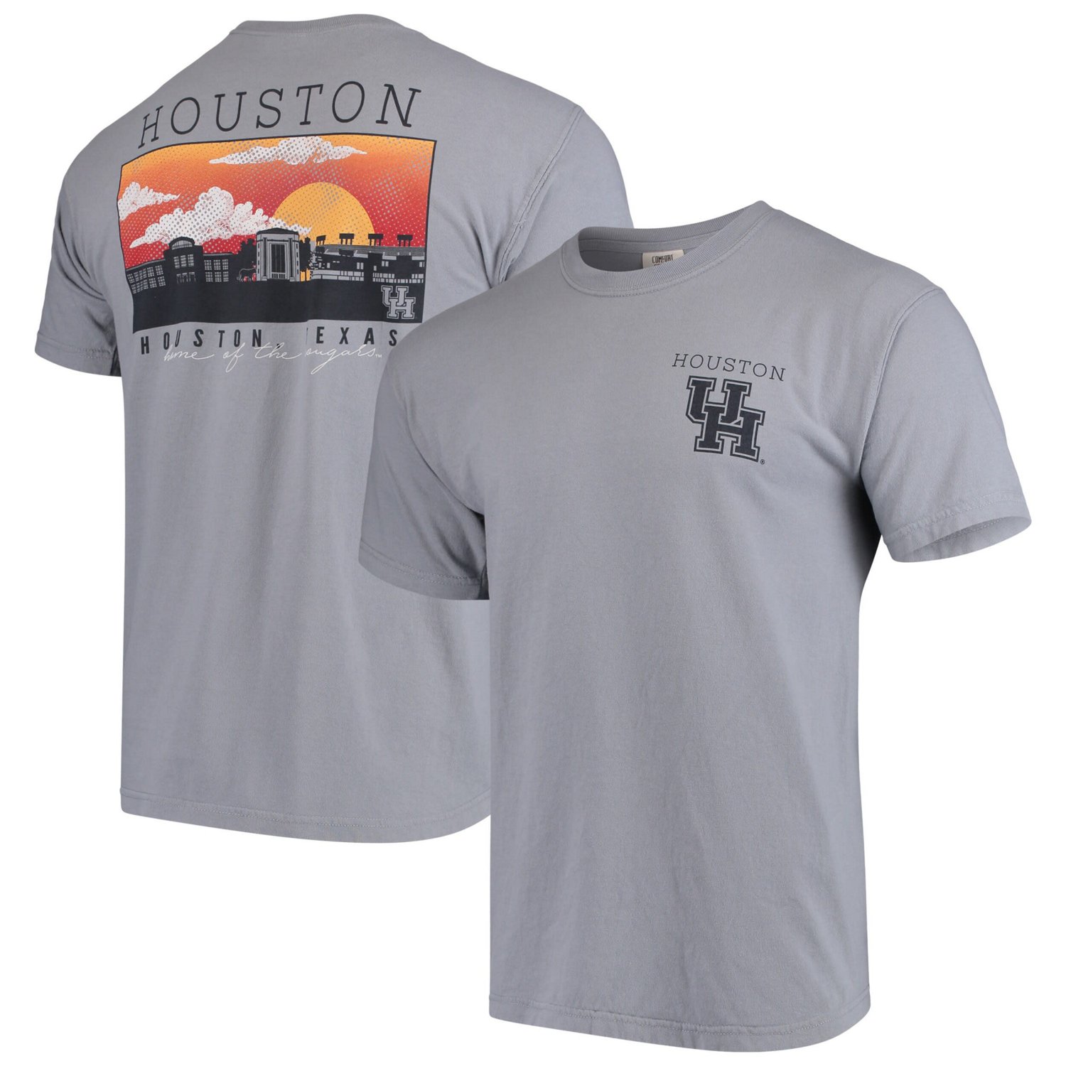 Houston Cougars Comfort Colors Campus Scenery TShirt Academy
