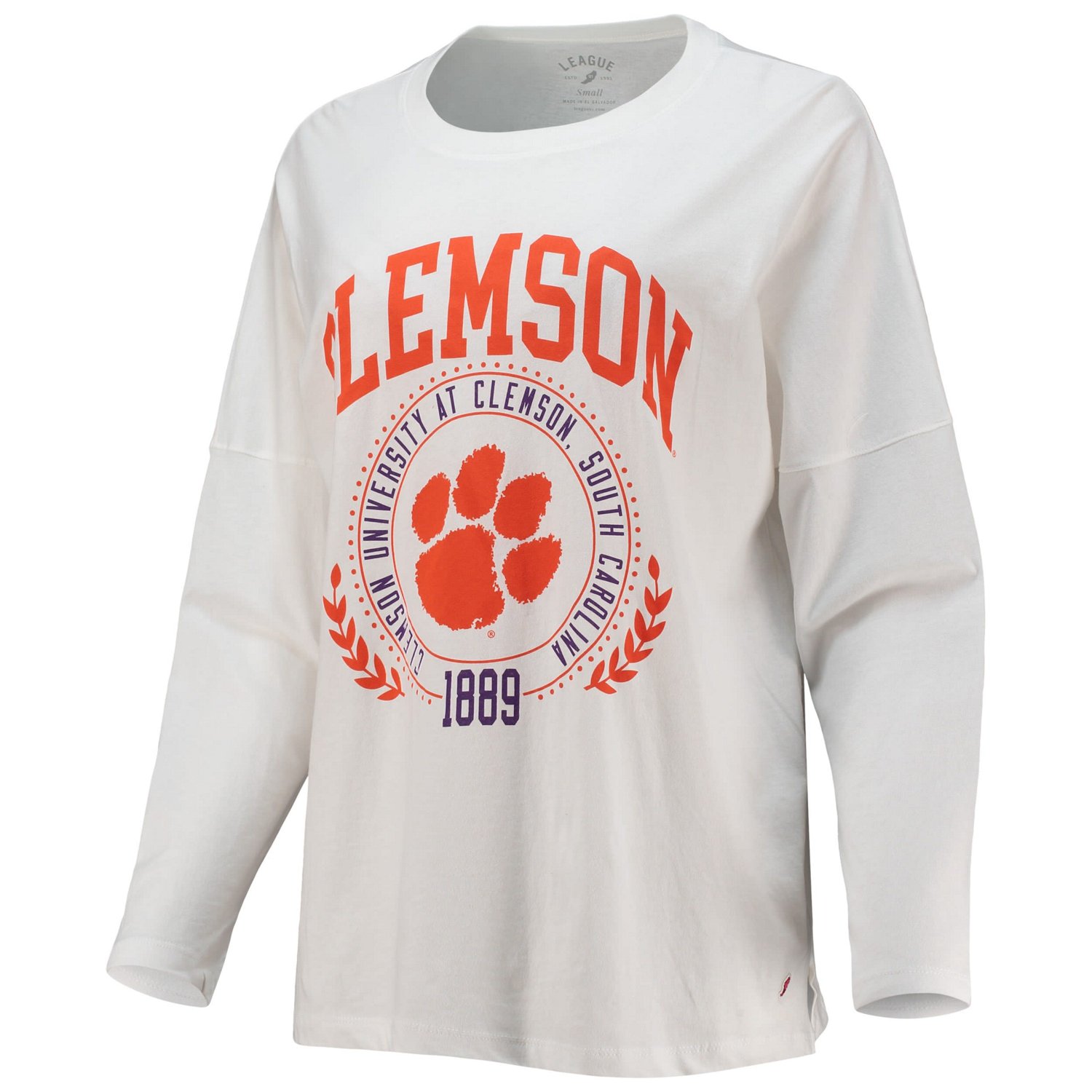 League Collegiate Wear Clemson Tigers Clothesline Oversized Long Sleeve ...