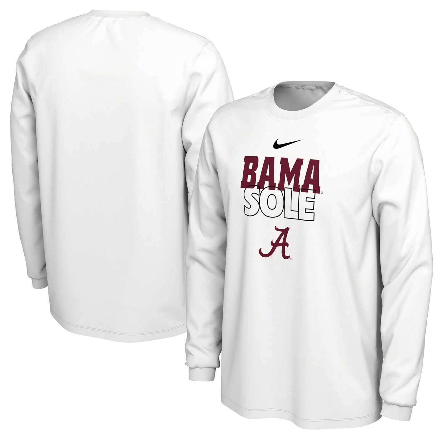 Nike Alabama Crimson Tide 2023 On Court Bench Long Sleeve T-Shirt | Academy