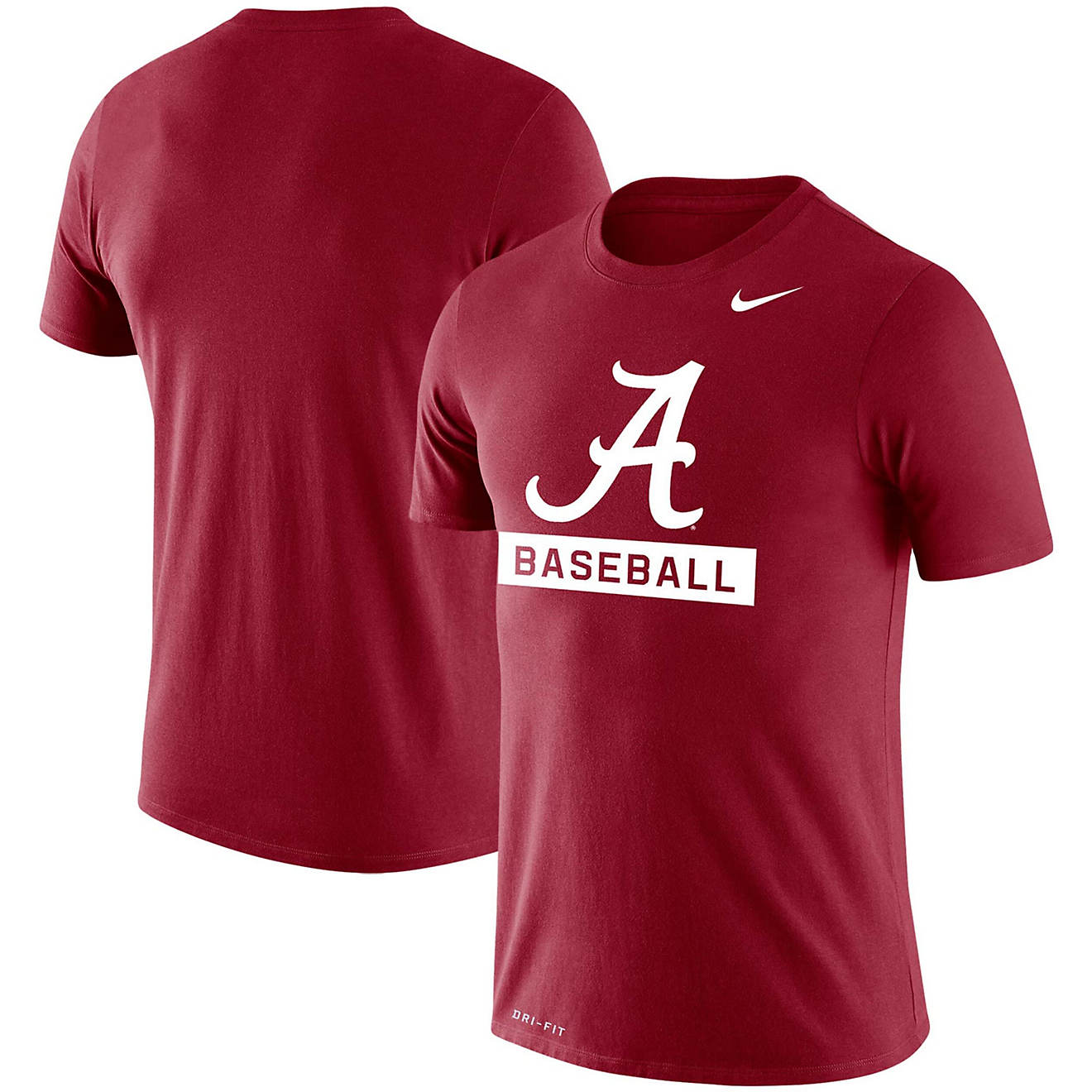 Nike Alabama Tide Baseball Logo Stack Legend Performance T-Shirt | Academy