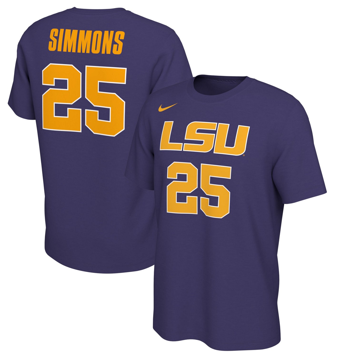 Nike Ben Simmons LSU Tigers Retro Alumni Basketball Jersey T-Shirt ...