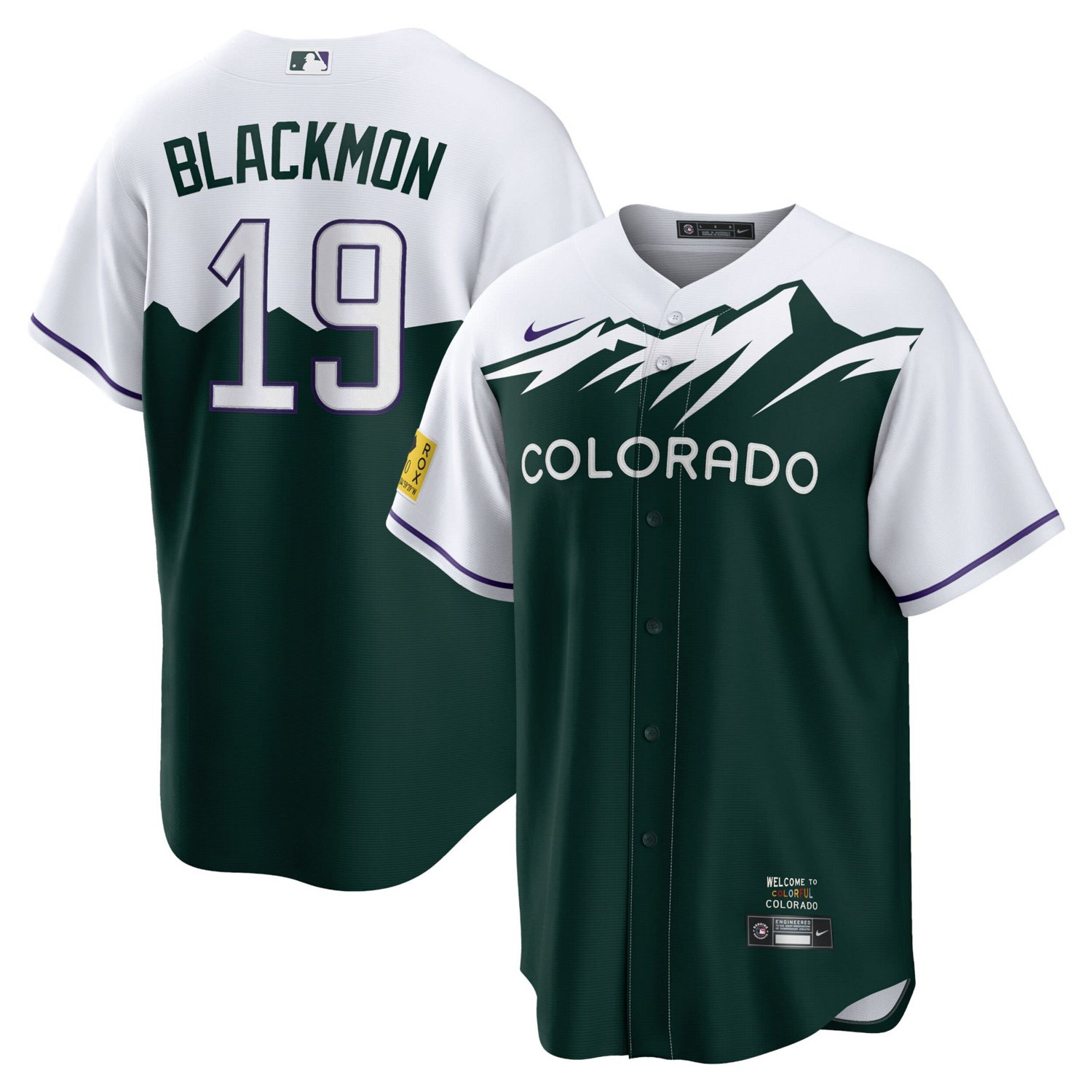 Nike Charlie Blackmon /Forest Green Colorado Rockies City Connect ...