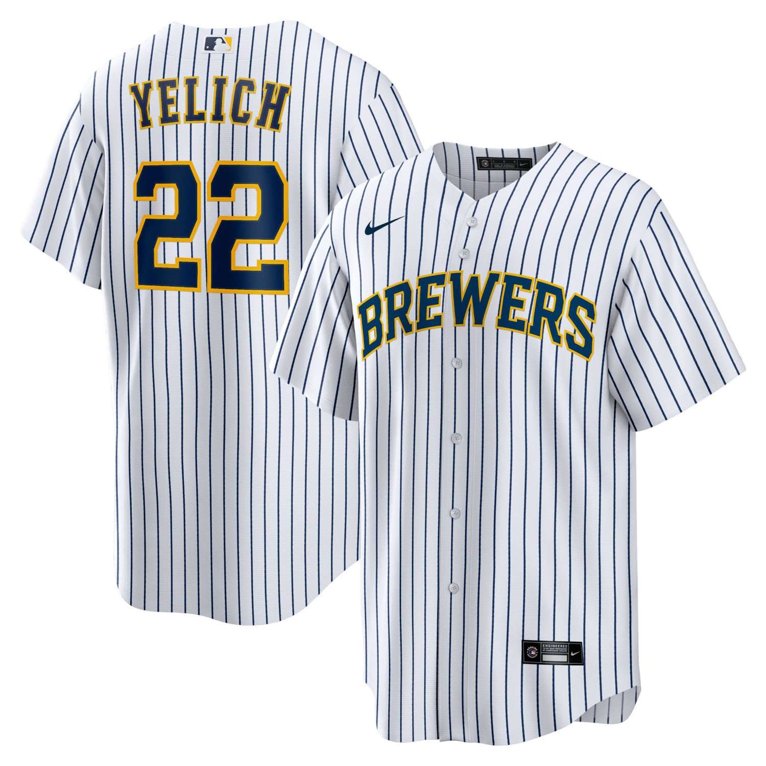 Nike Christian Yelich Milwaukee Brewers Alternate Replica Player Jersey ...