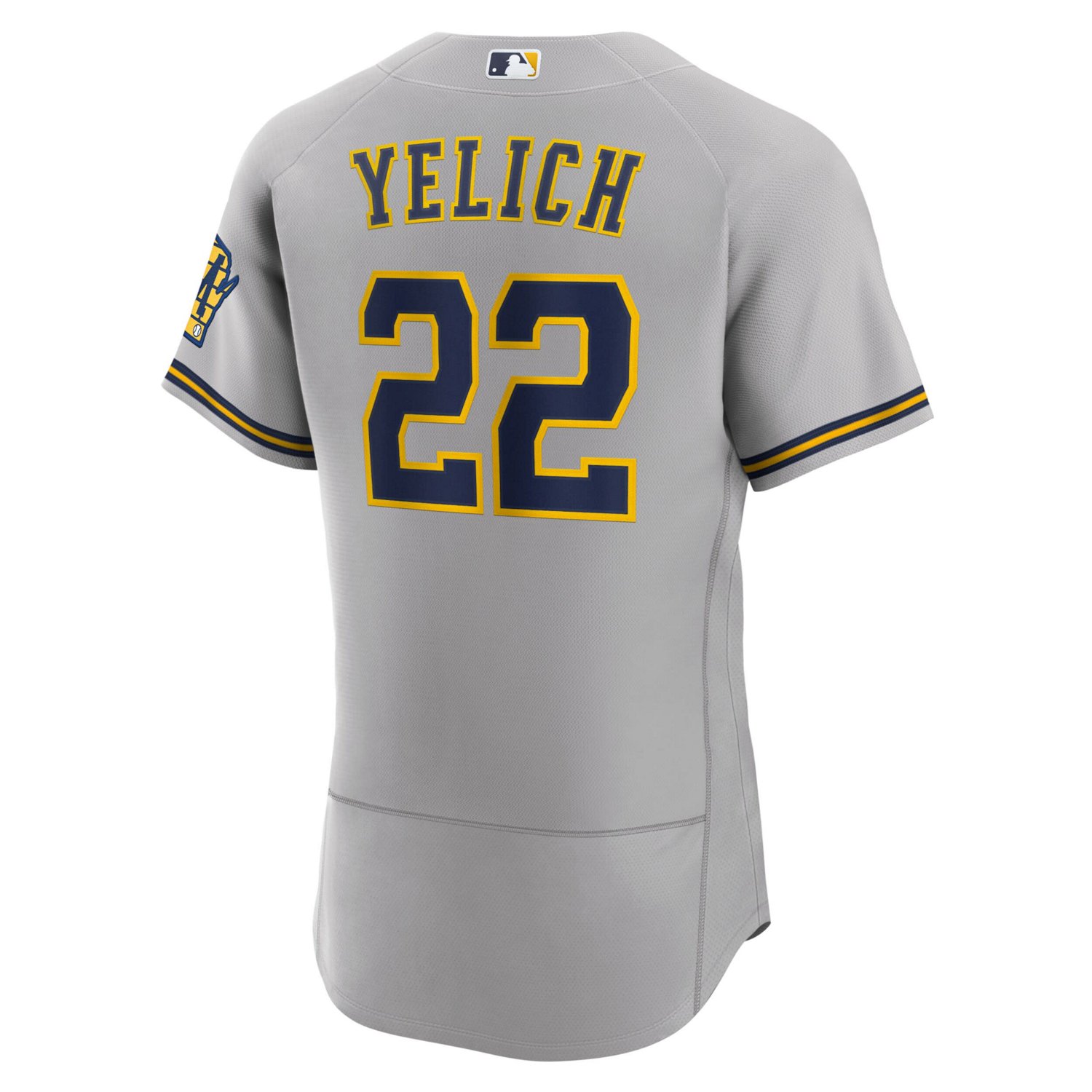 Nike Christian Yelich Milwaukee Brewers Road Authentic Player Logo ...