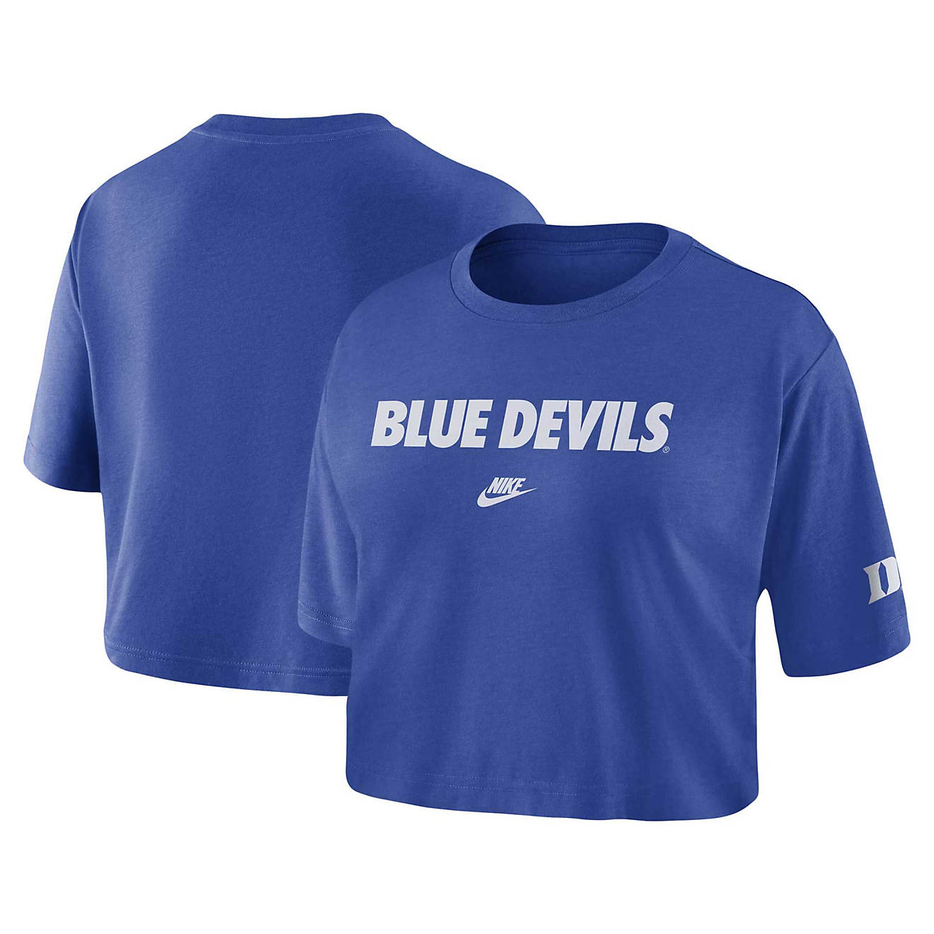 Nike Duke Blue Devils Wordmark Cropped T-Shirt | Academy