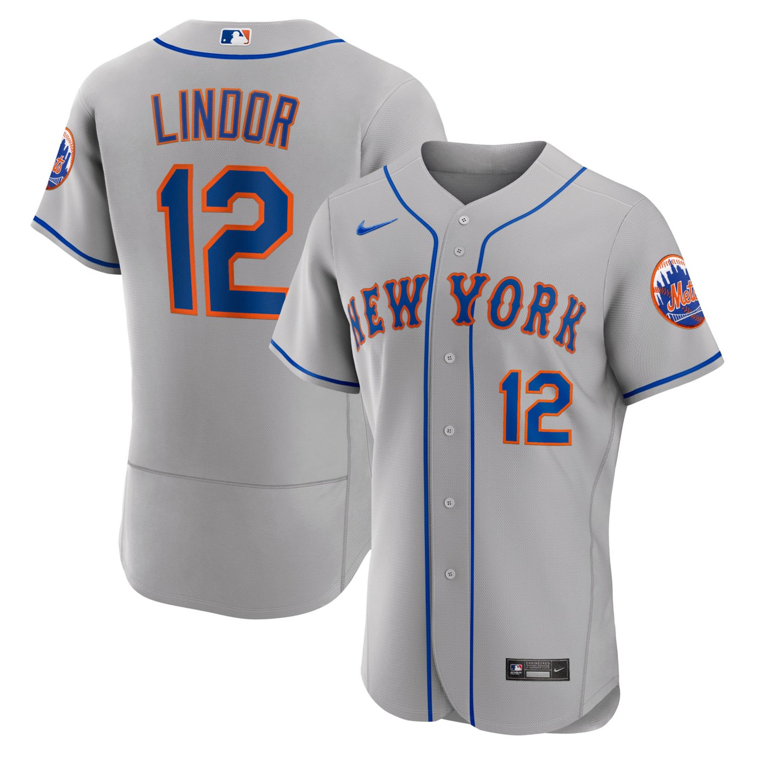 Nike Francisco Lindor New York Mets Road Authentic Player Jersey | Academy