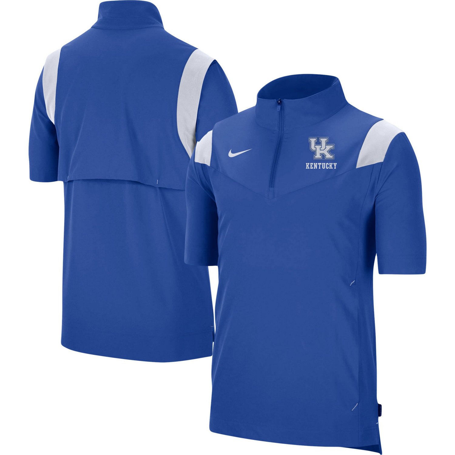 Nike Kentucky Wildcats Coach Short Sleeve Quarter-Zip Jacket | Academy