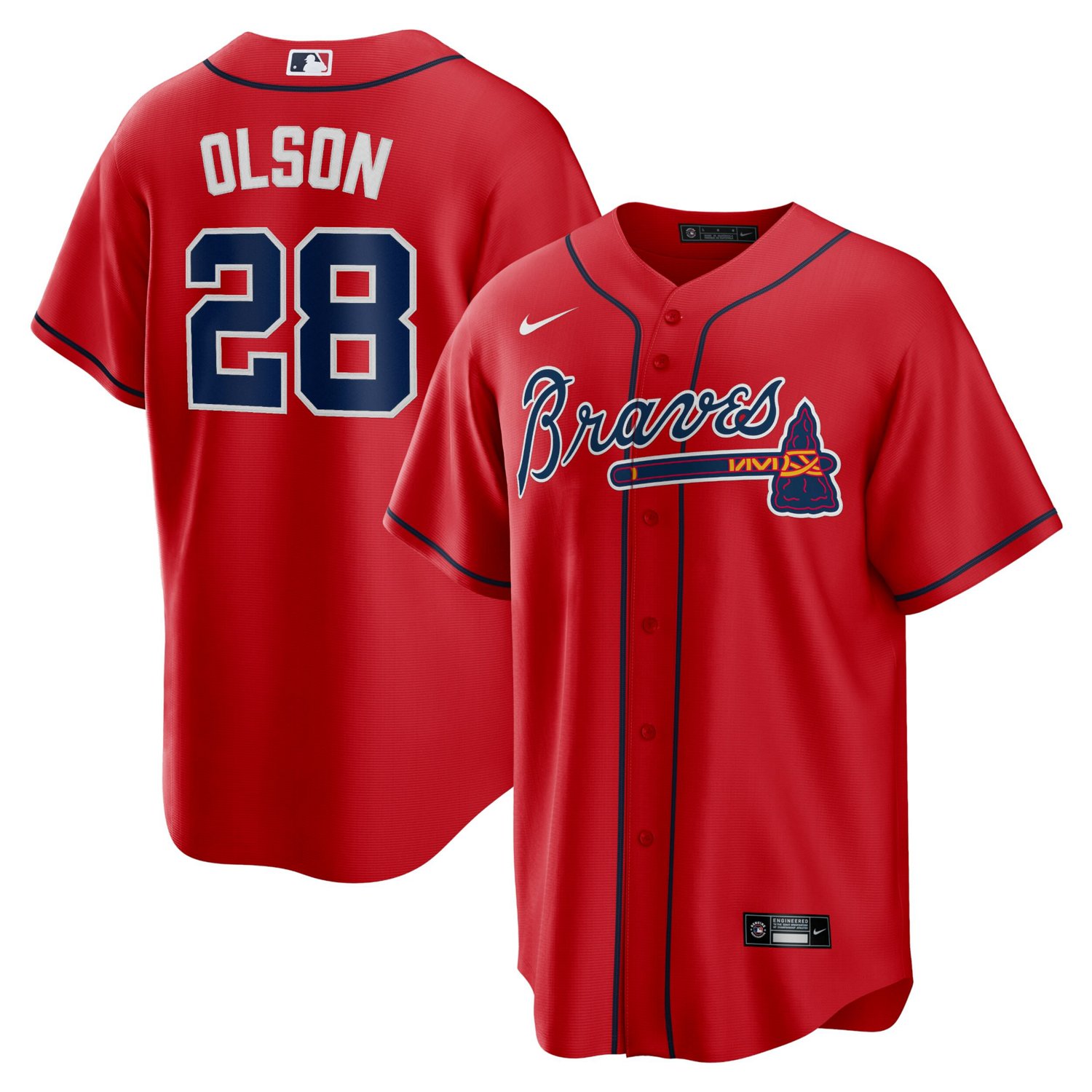 Nike Matt Olson Atlanta Braves Alternate Replica Player Jersey | Academy