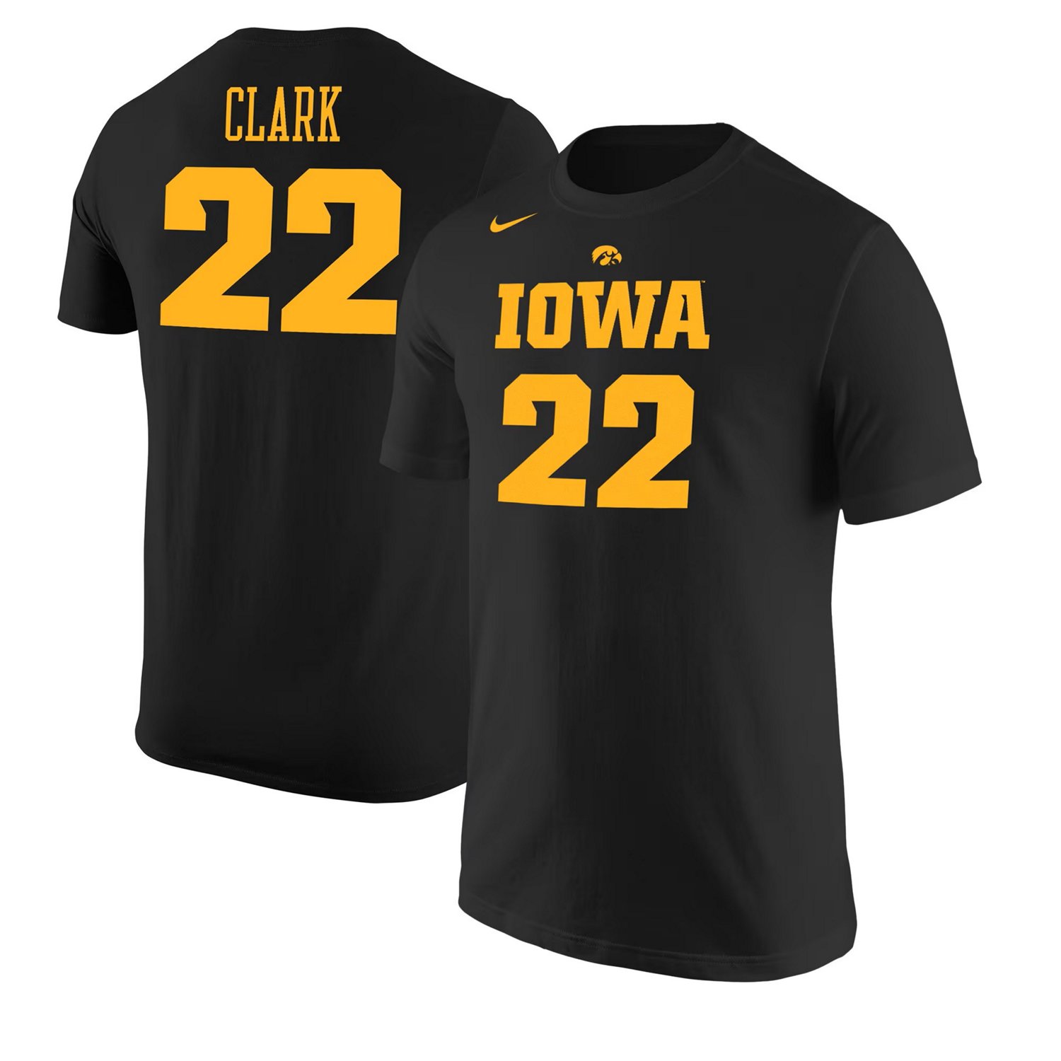 Nike Men's Iowa Hawkeyes Caitlin Clark 22 Name & Number T-shirt | Academy