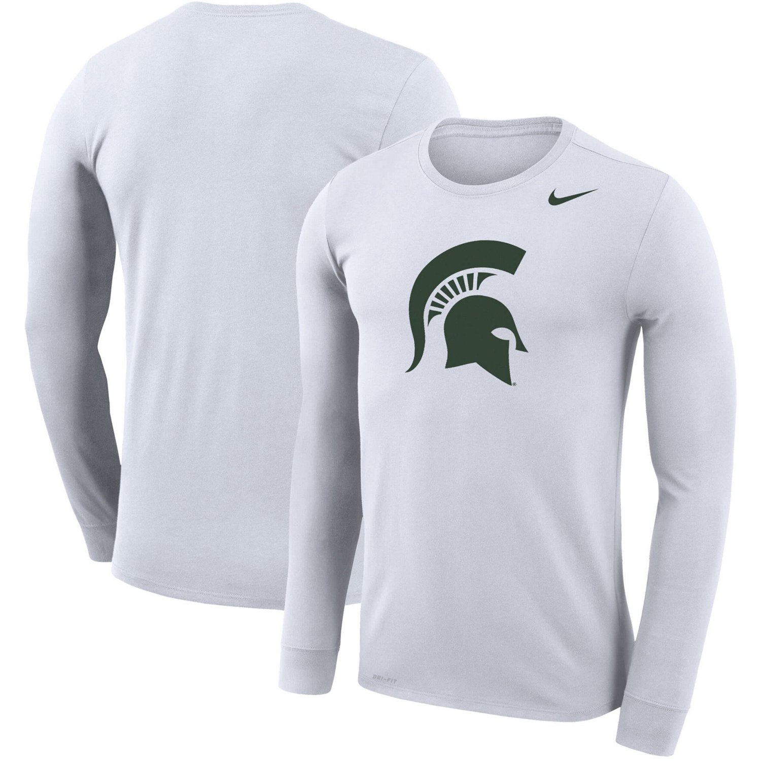 Nike Michigan State Spartans Legend Wordmark Performance Long Sleeve T ...