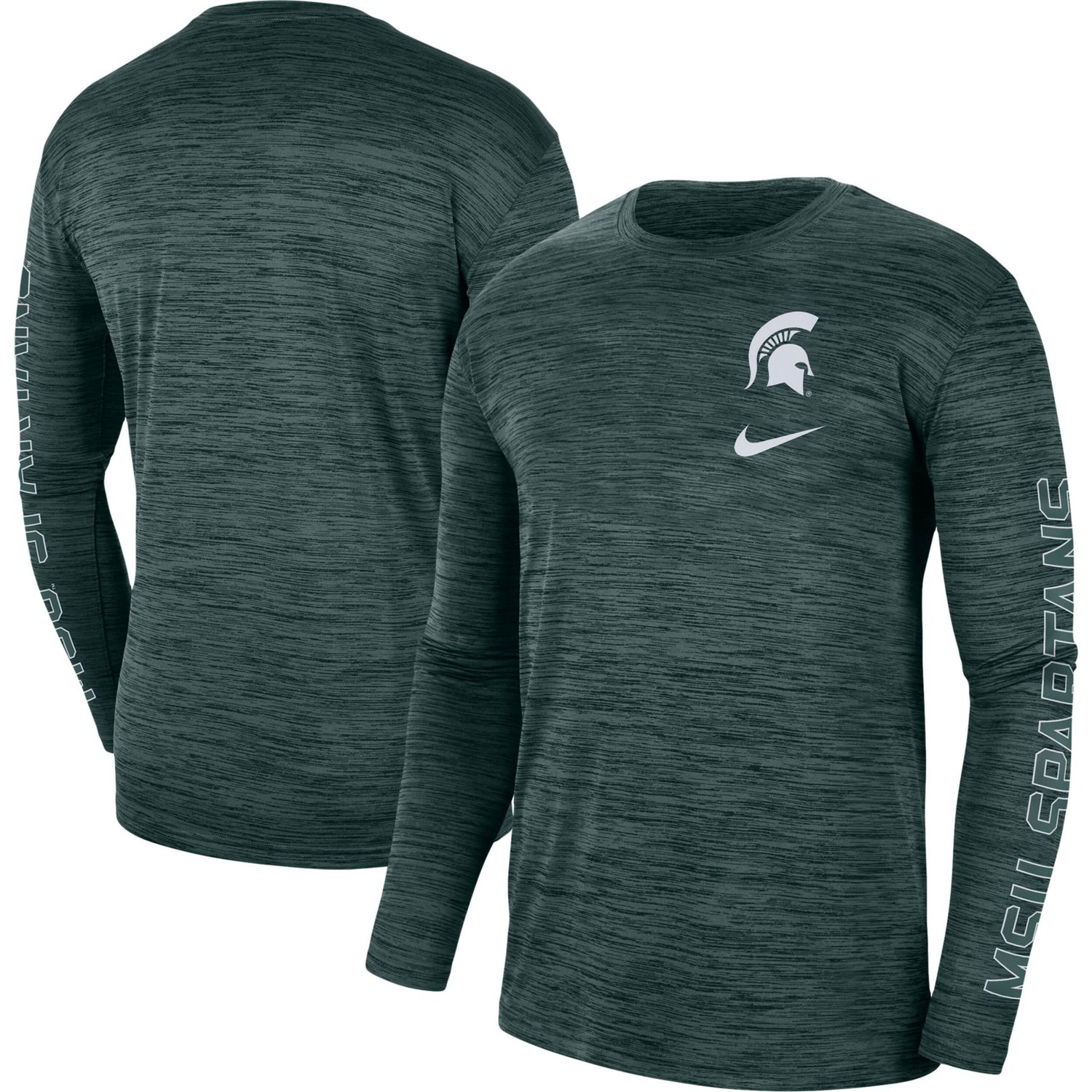 Nike Michigan State Spartans Velocity Legend Team Performance Long ...