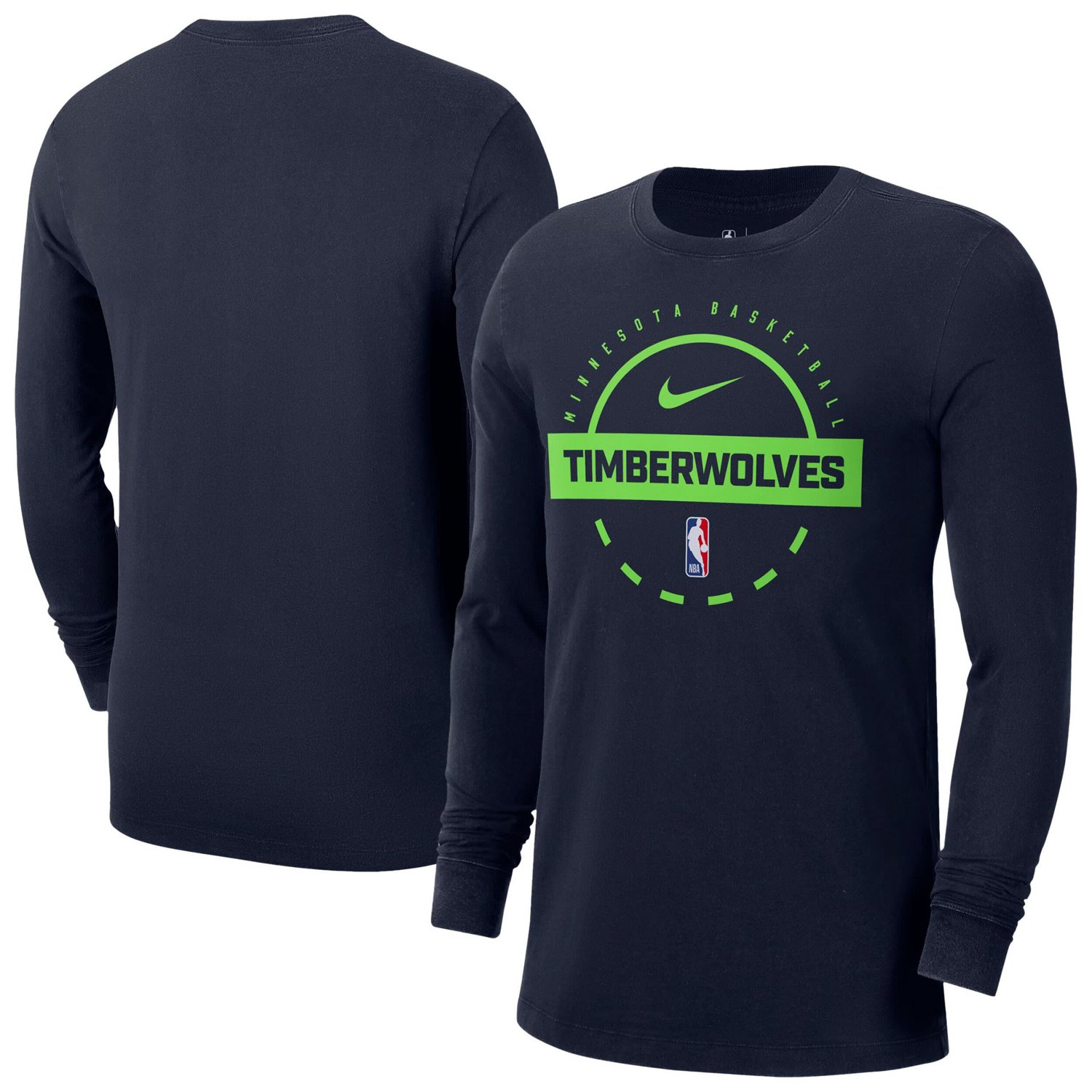 Nike Minnesota Timberwolves Authentic Long Sleeve Practice T-Shirt ...