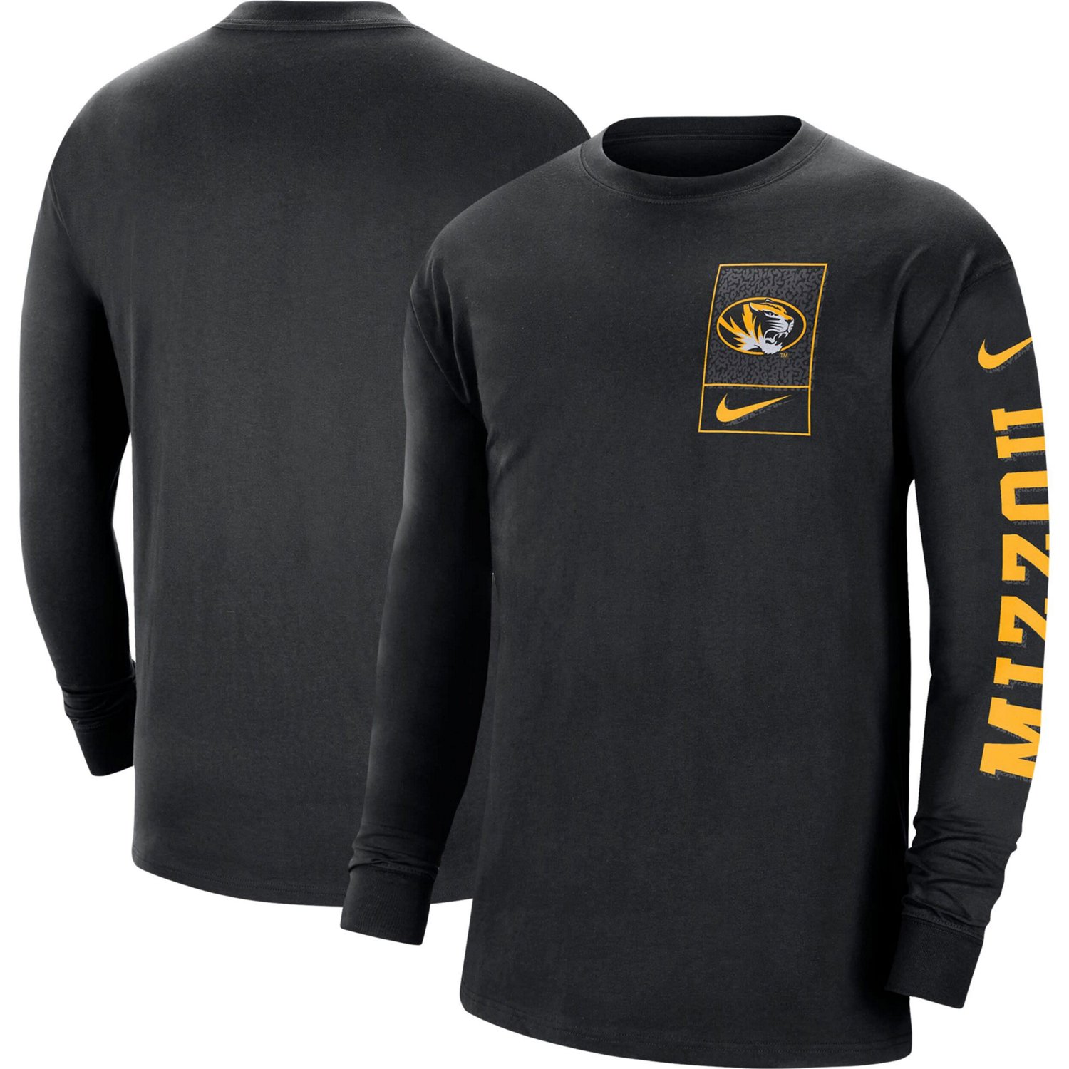 Nike Missouri Tigers Seasonal Max90 2-Hit Long Sleeve T-Shirt | Academy