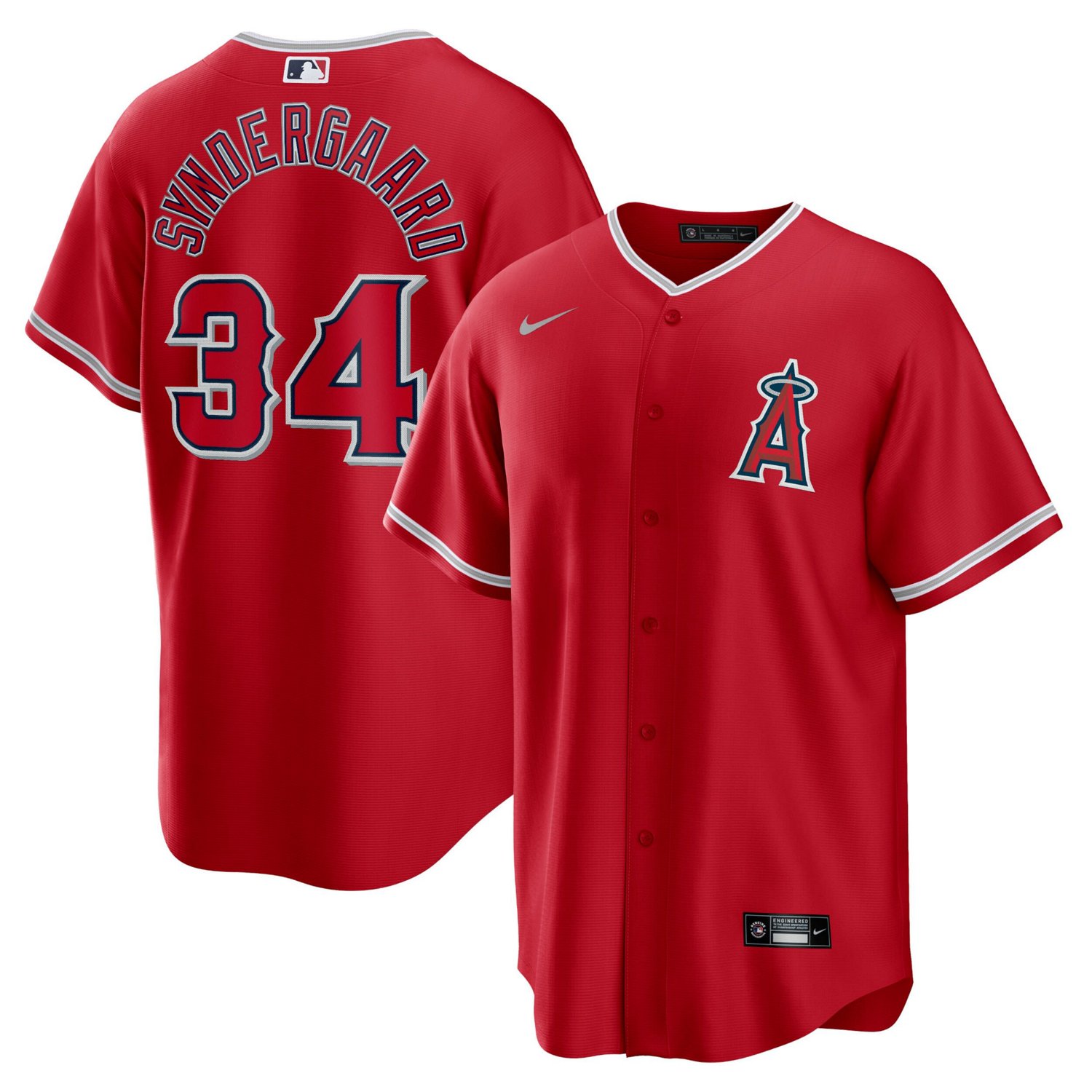 Nike Noah Syndergaard Los Angeles Angels Alternate Replica Player 