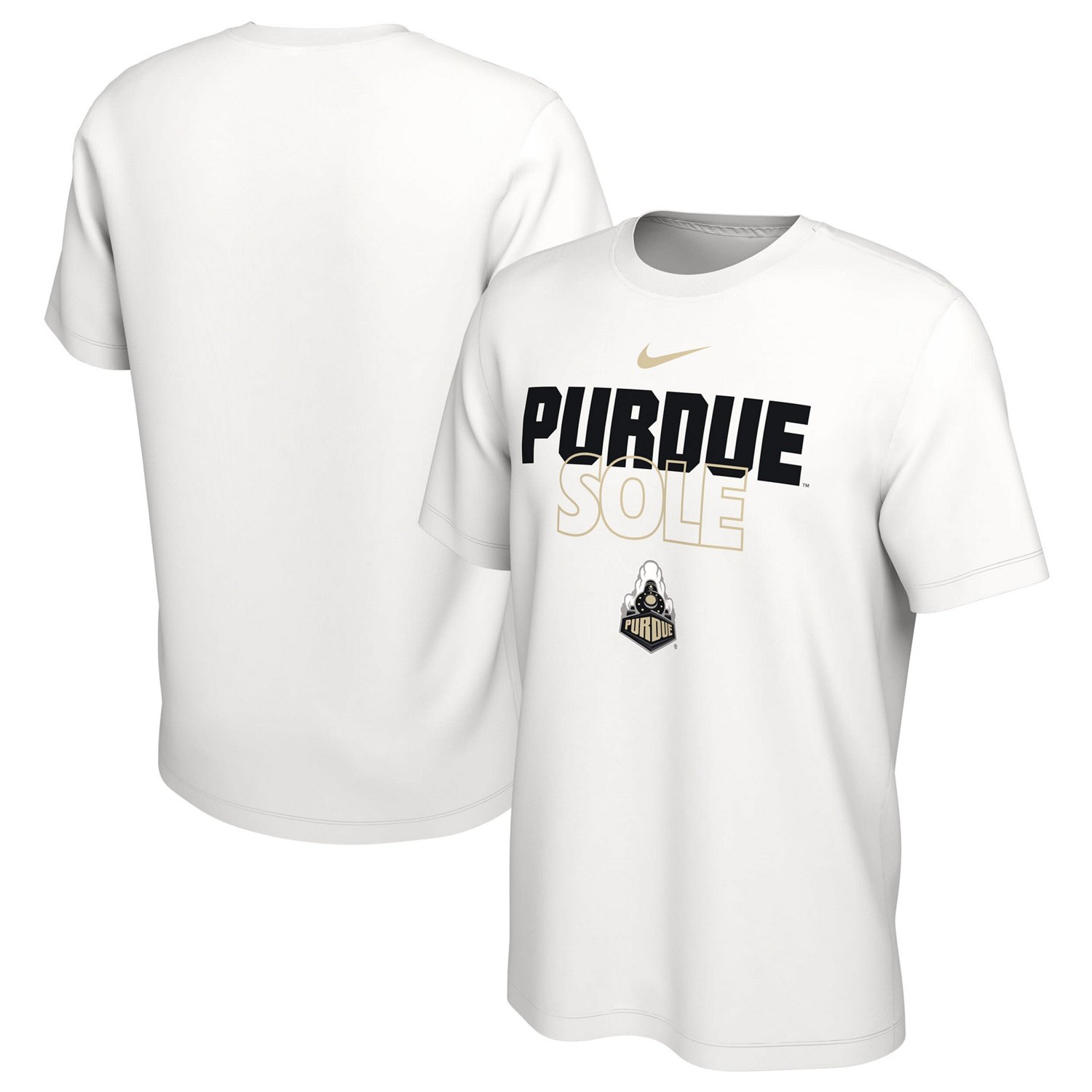 Nike Purdue Boilermakers 2023 On Court Bench T Shirt Academy