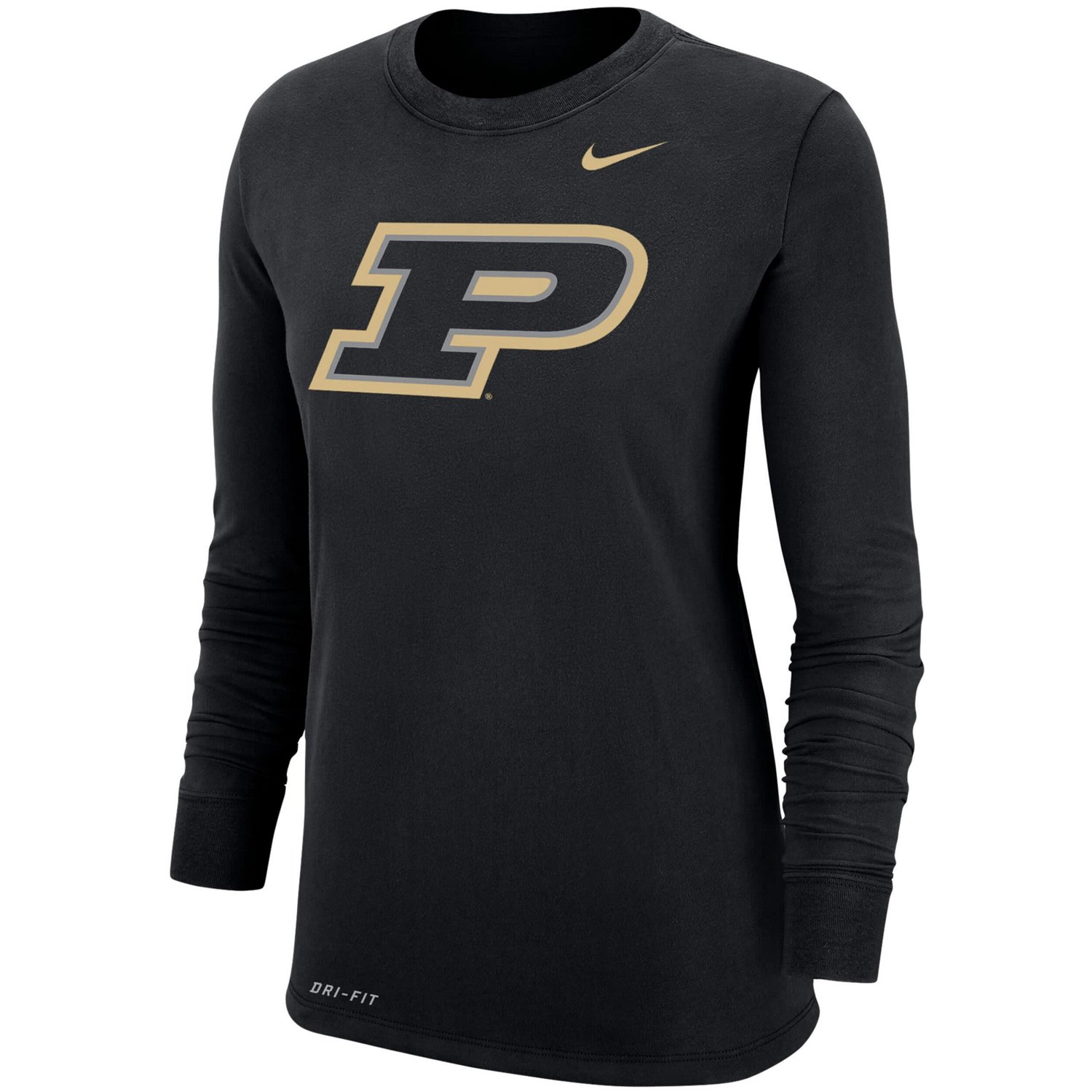 Nike Purdue Boilermakers Logo Performance Long Sleeve T Shirt Academy