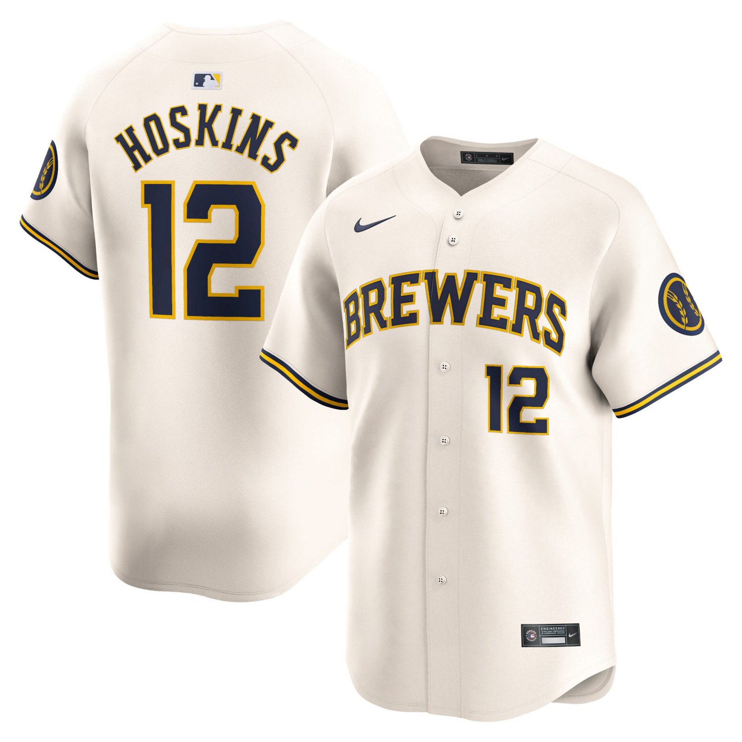 Nike Rhys Hoskins Milwaukee Brewers Home Limited Player Jersey | Academy