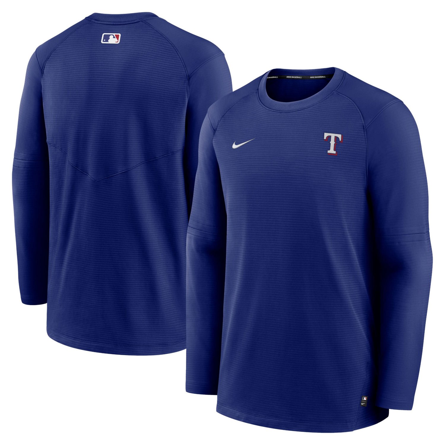 Nike Texas Rangers Authentic Collection Logo Performance Long Sleeve T ...