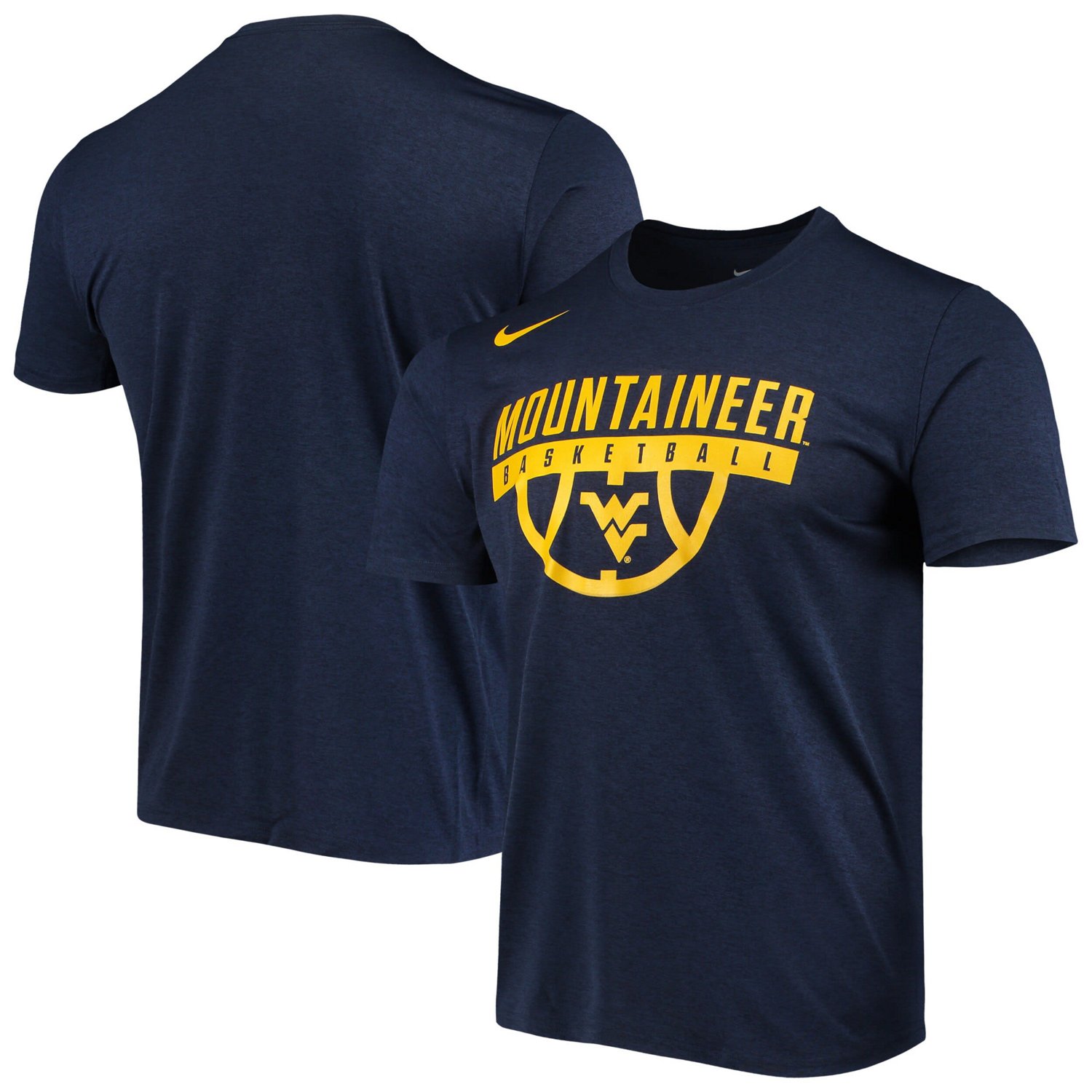 Nike West Virginia Mountaineers Basketball Drop Legend Performance T ...