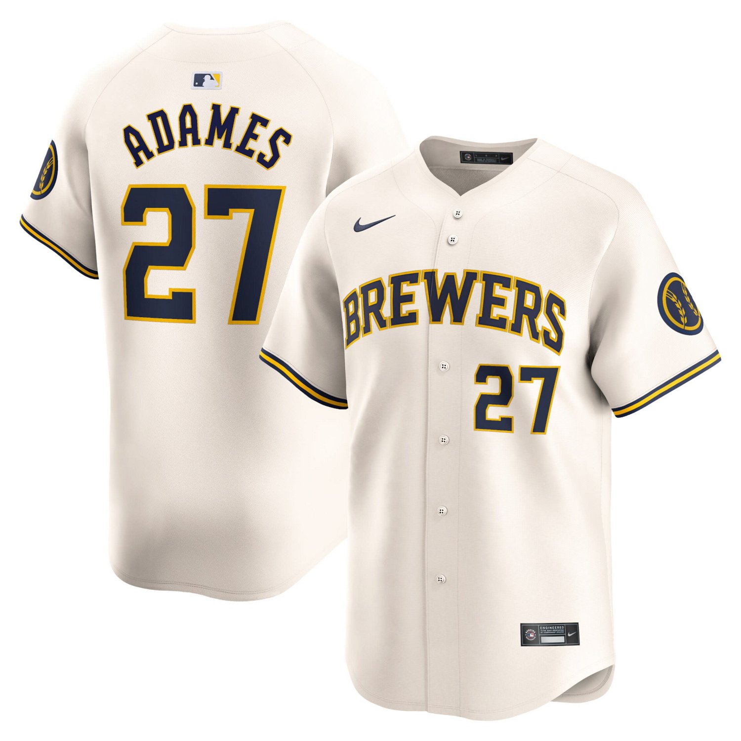 Nike Willy Adames Milwaukee Brewers Home Limited Player Jersey | Academy