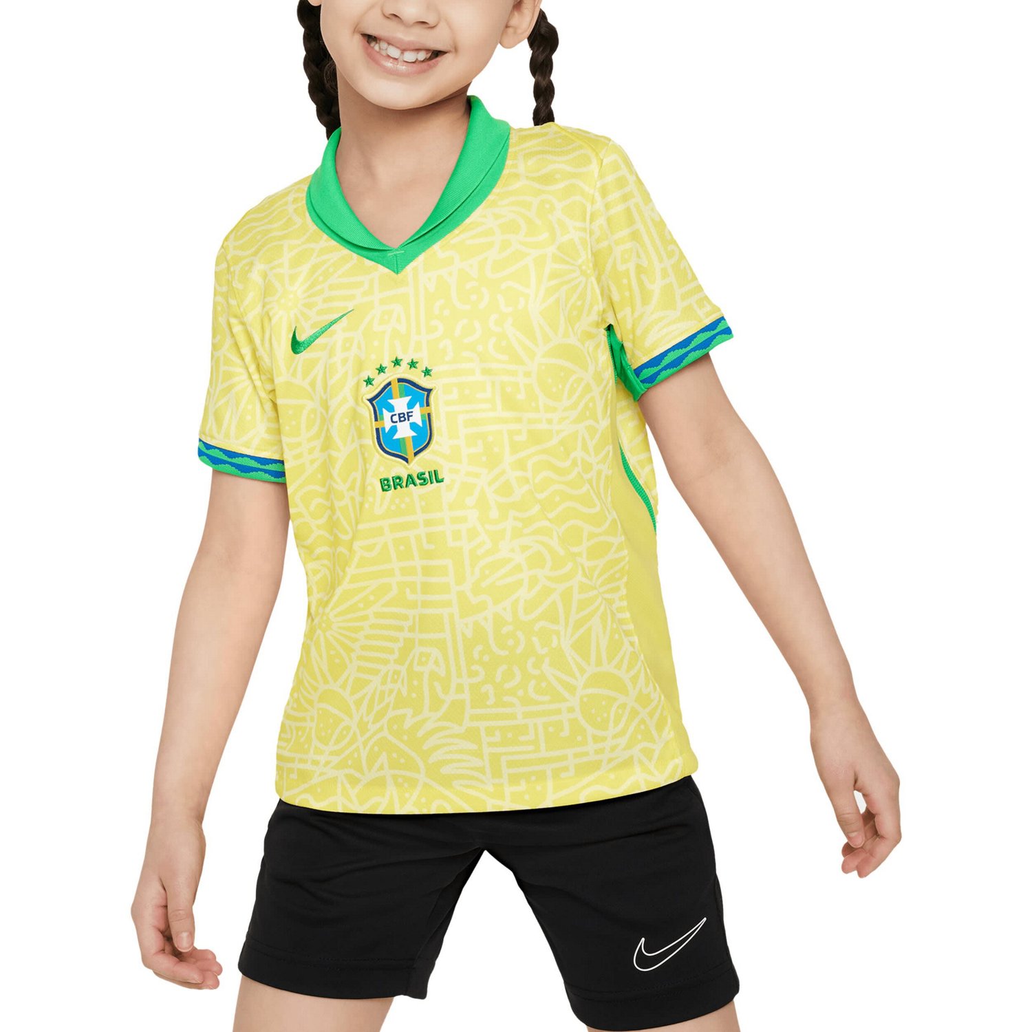 Preschool Nike Brazil National Team 2024 Home Replica Stadium Jersey ...