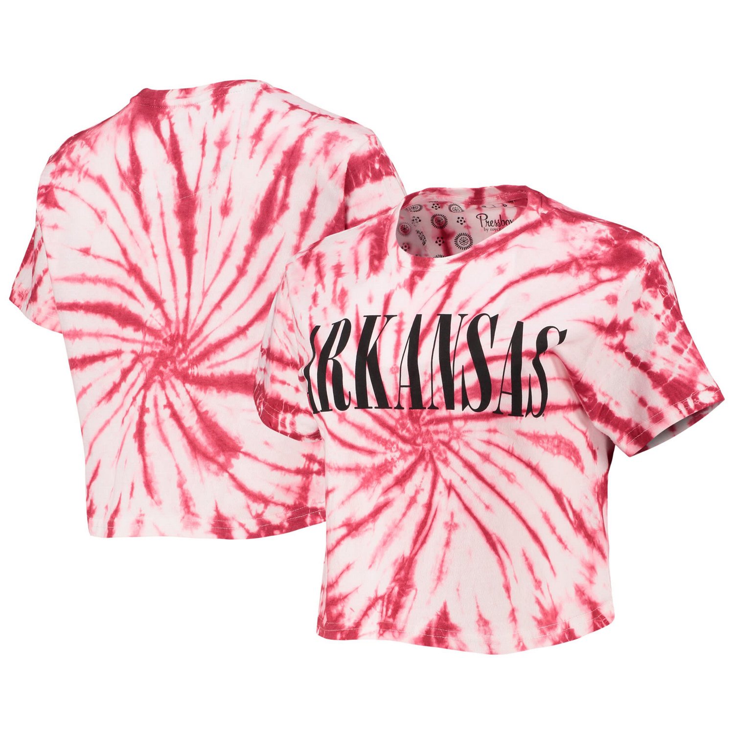 Pressbox Arkansas Razorbacks Showtime TieDye Crop TShirt Academy