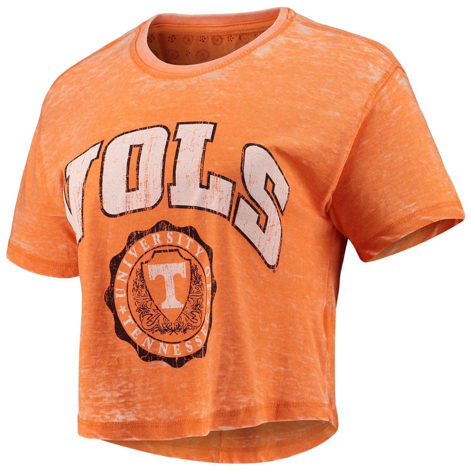 Pressbox Tennessee Volunteers Edith Vintage Burnout Crop T-Shirt | Academy