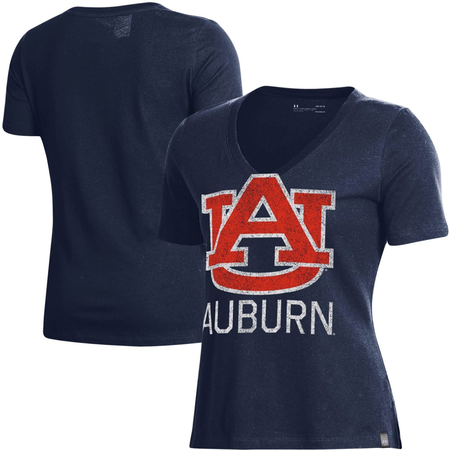 Under Armour Auburn Tigers Logo Performance VNeck TShirt Academy