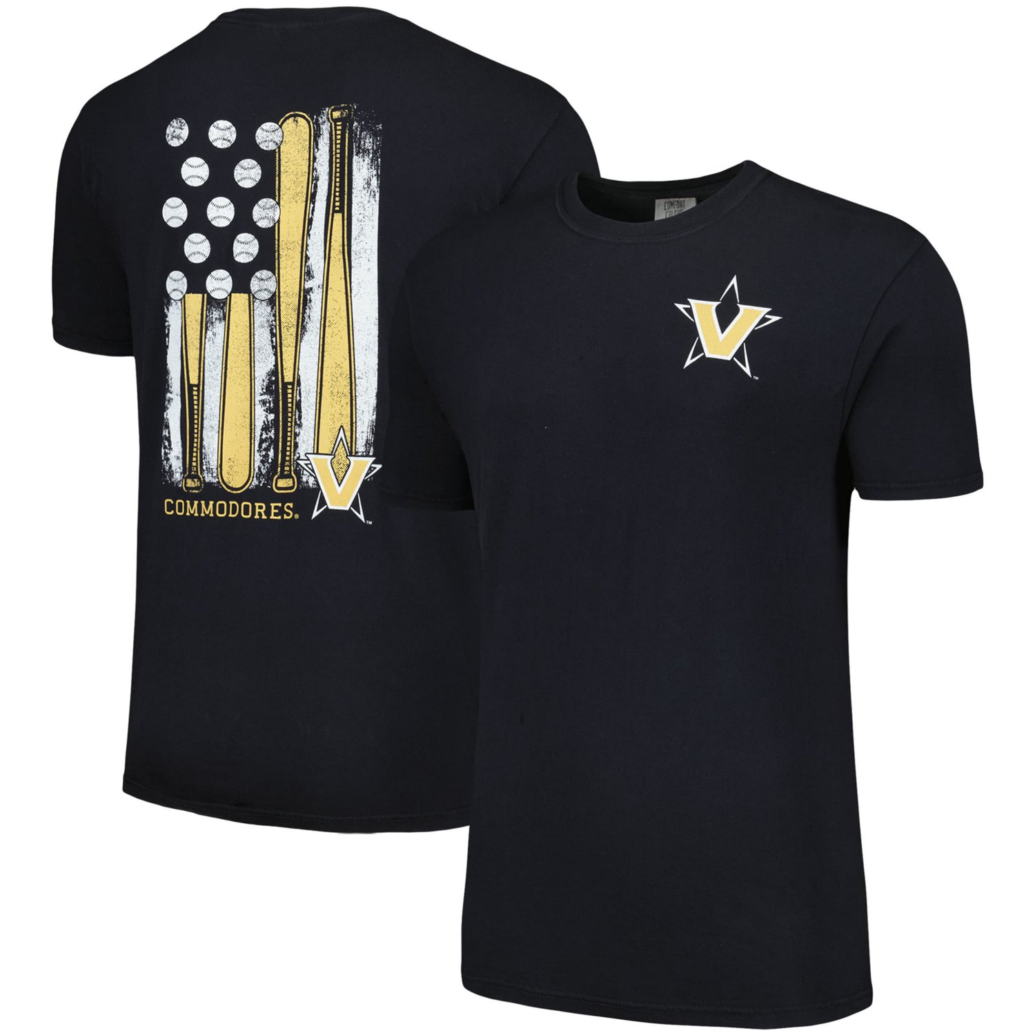 Vanderbilt Commodores Baseball Flag Comfort Colors TShirt Academy