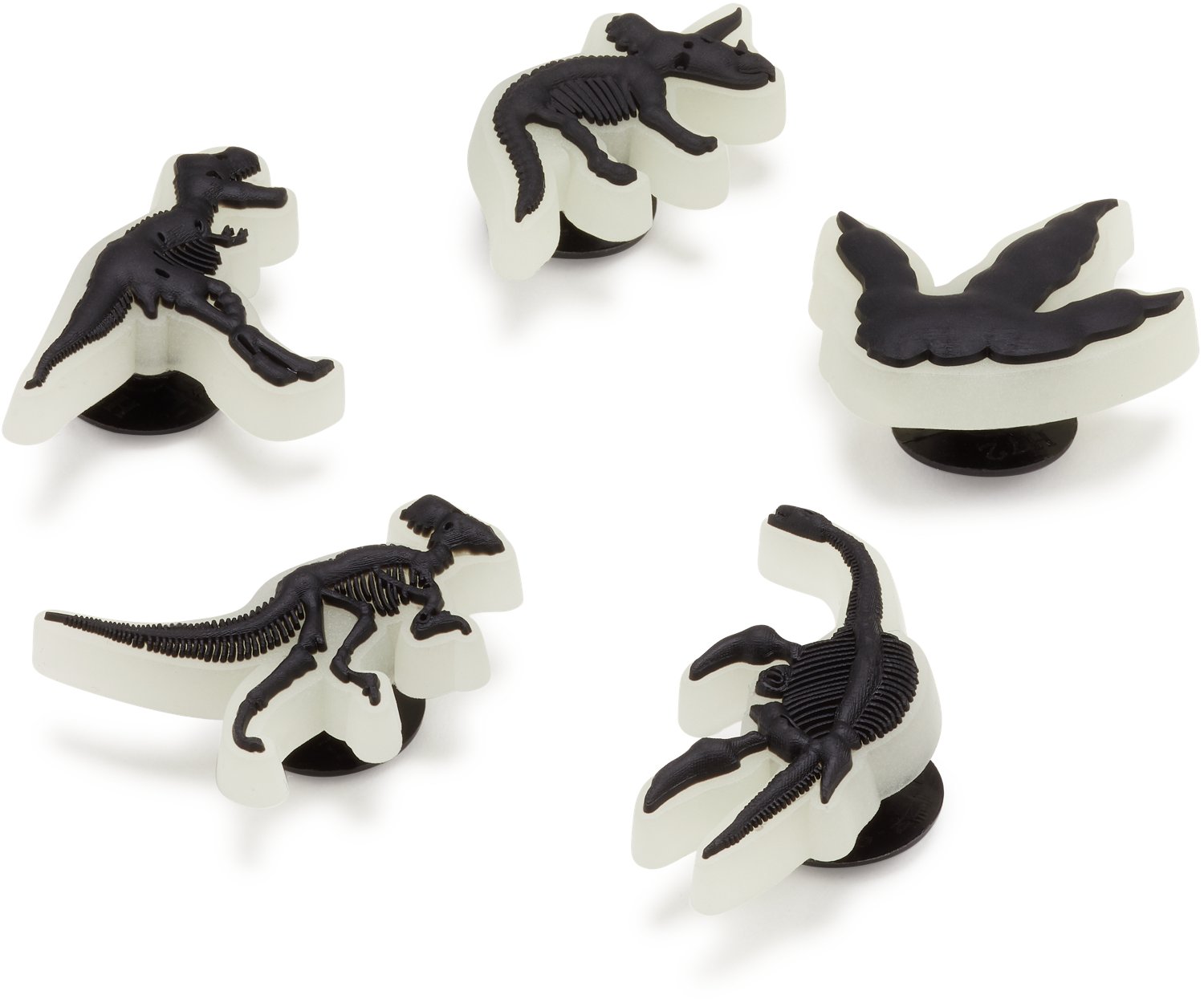 Crocs Glow In The Dark Dino Jibbitz 5 Pack Academy