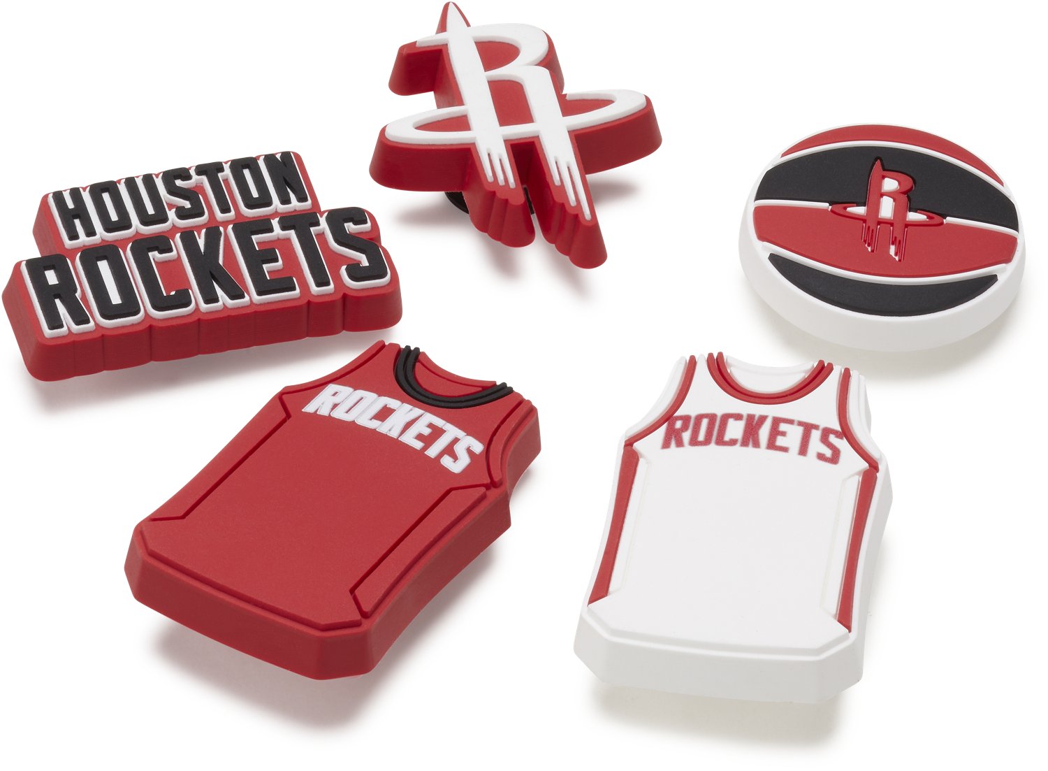 Crocs Houston Rockets Jibbitz 5Pack Free Shipping at Academy