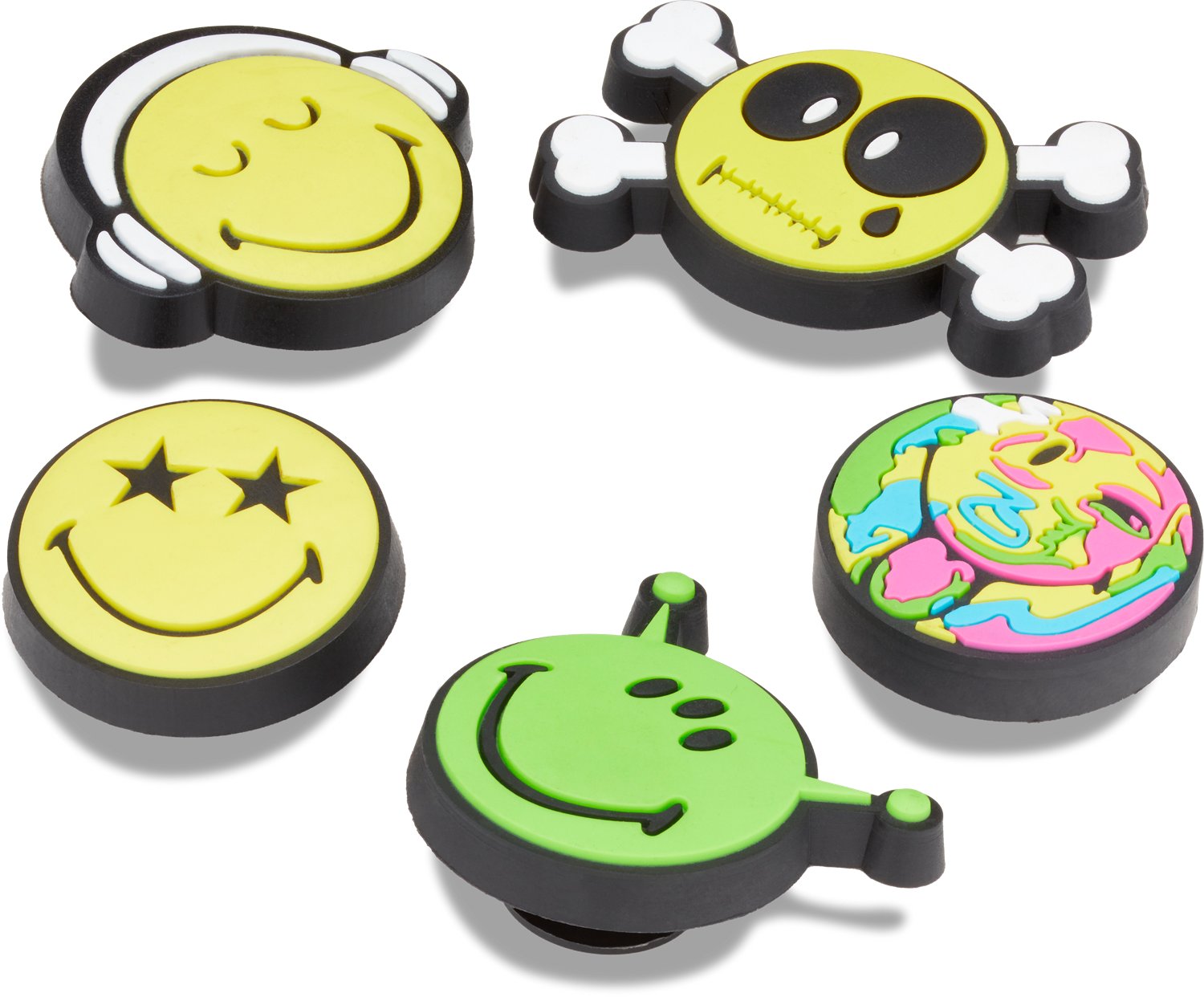 Crocs Smiley Jibbitz 5 Pack Free Shipping at Academy