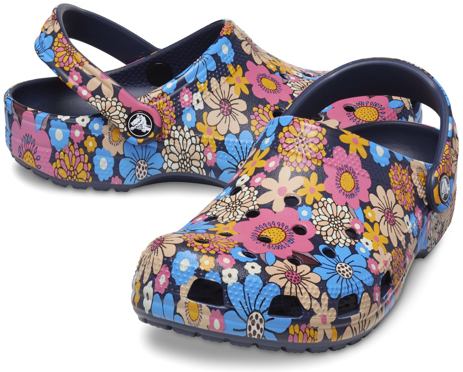 Crocs Adults' Classic Retro Floral Clogs Academy