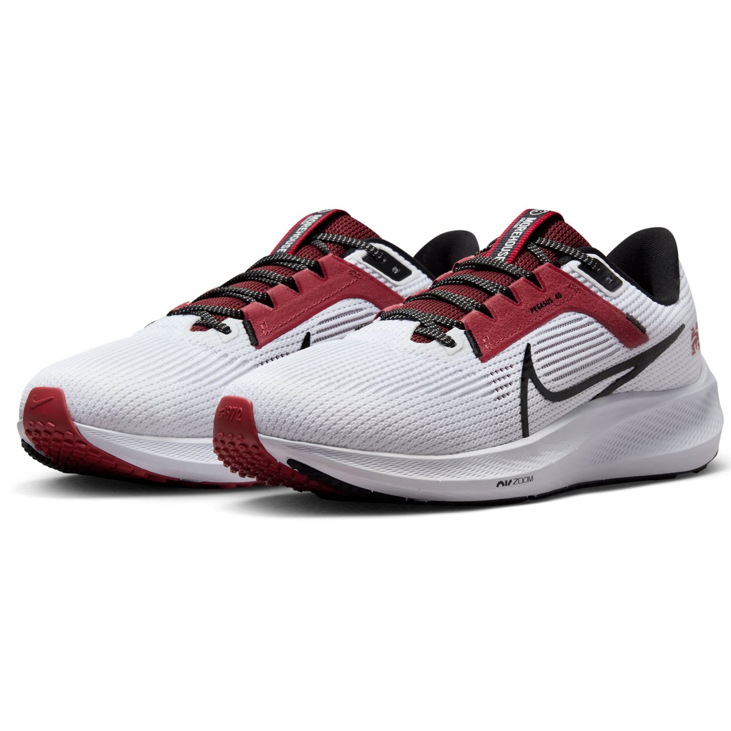 Unisex Nike Morehouse Maroon Tigers Zoom Pegasus 40 Running Shoe Academy