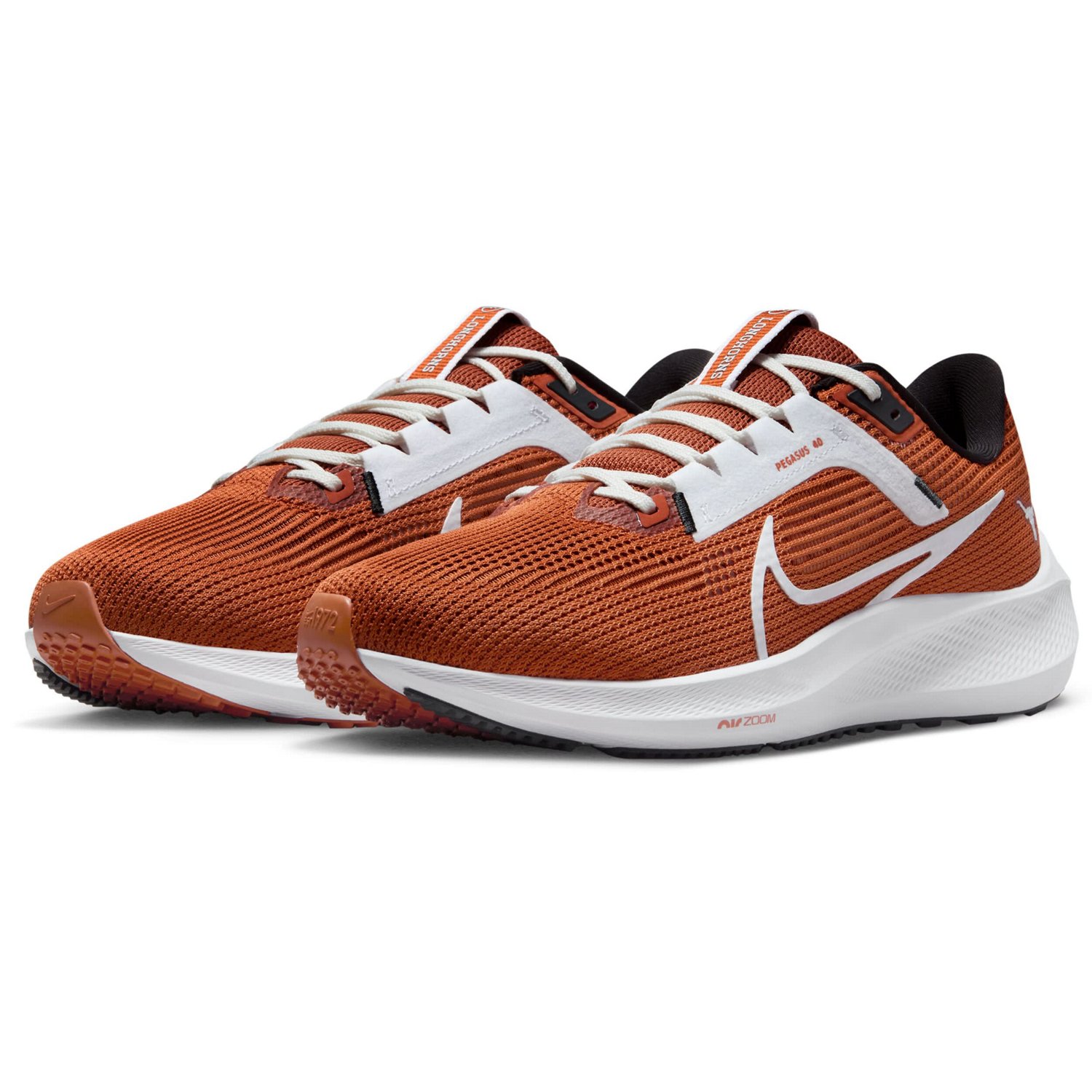 Unisex Nike Texas Texas Longhorns Zoom Pegasus 40 Running Shoe Academy