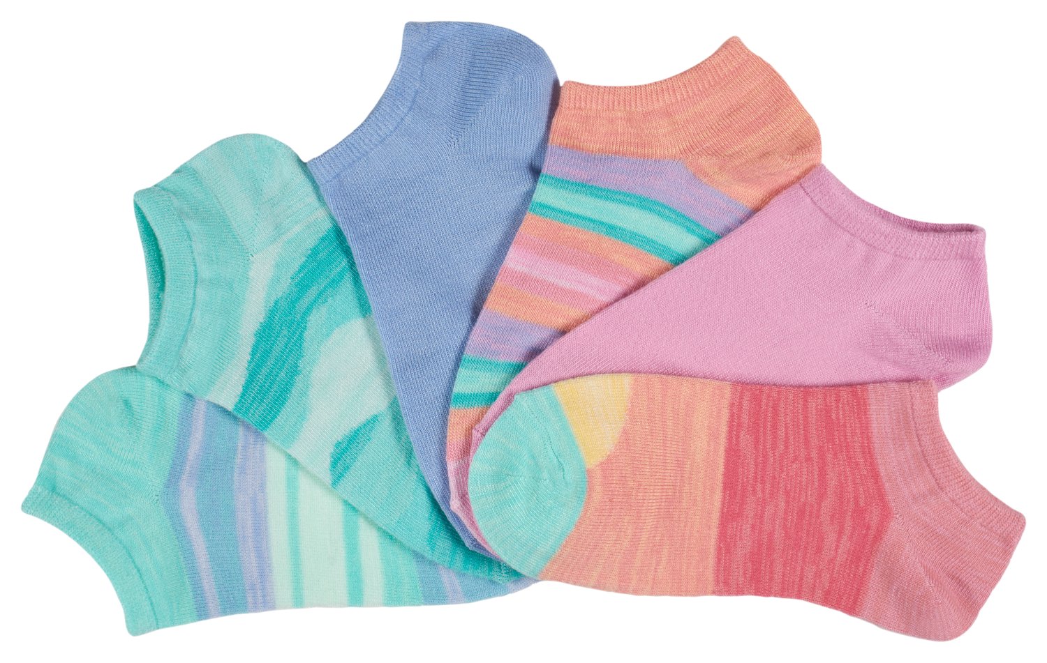 BCG Women's Sunsational NoShow Socks 6 Pack Academy