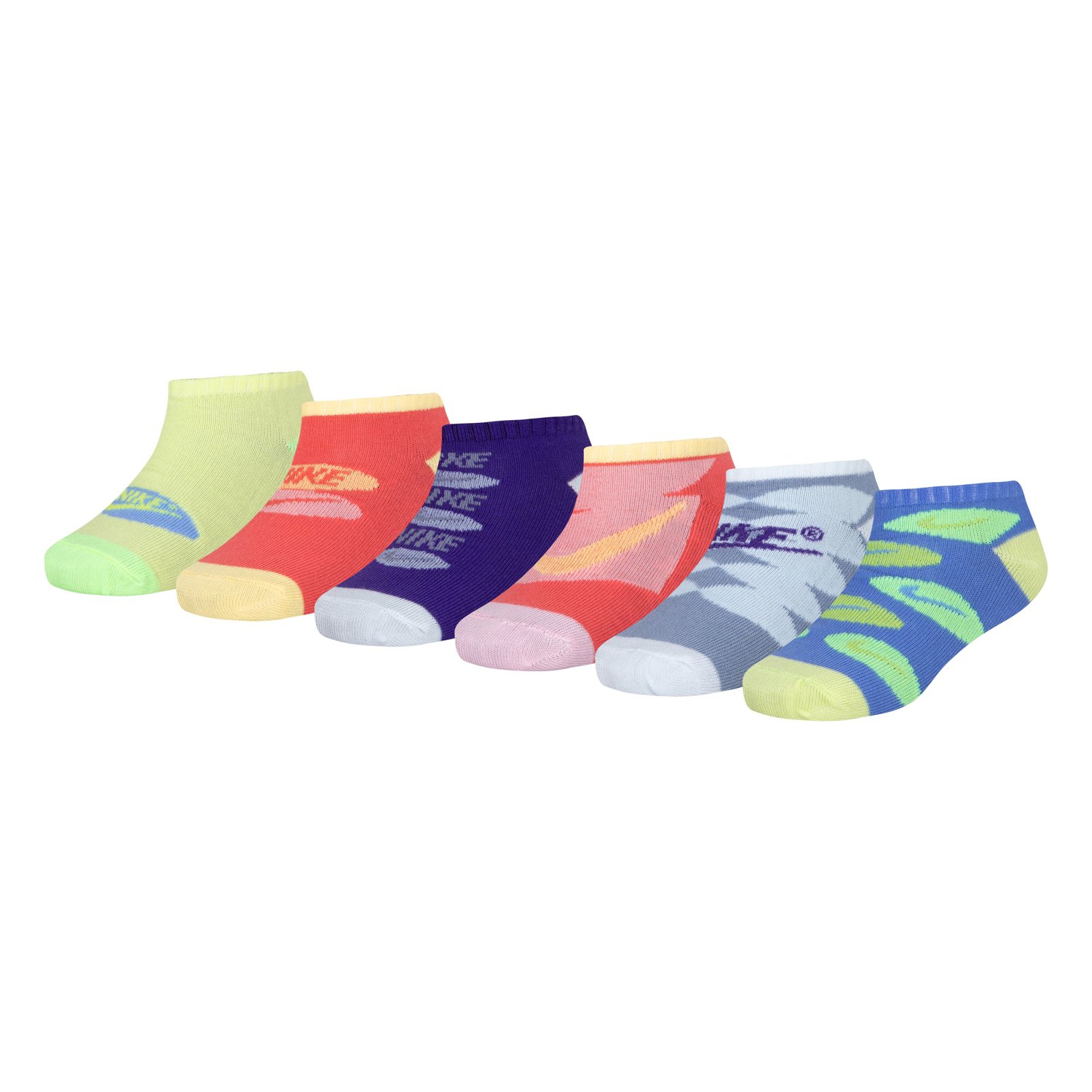 Nike Girls' GFX Low-Cut Socks 6 Pack | Free Shipping at Academy