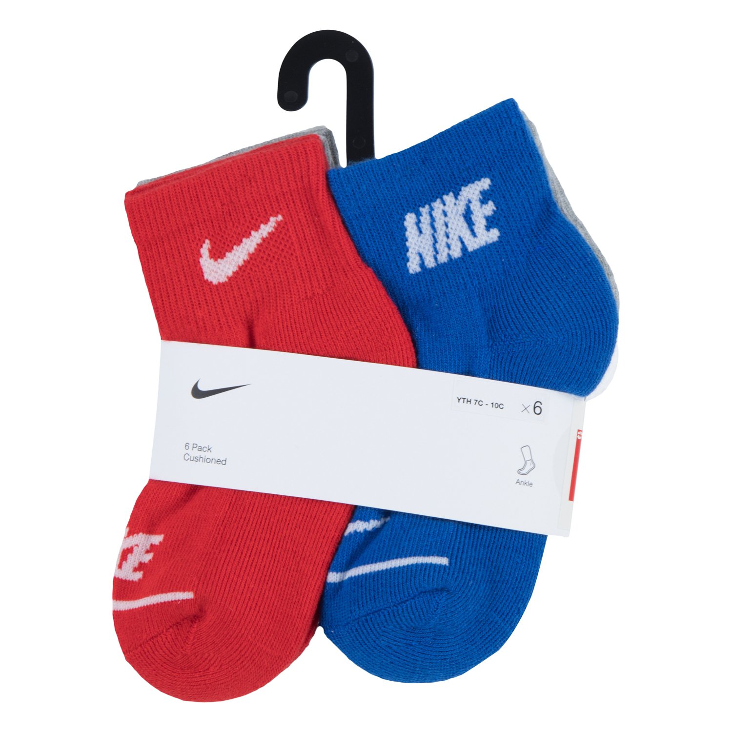 Nike Youth Half Cushion Quarter Socks 6 Pack | Academy