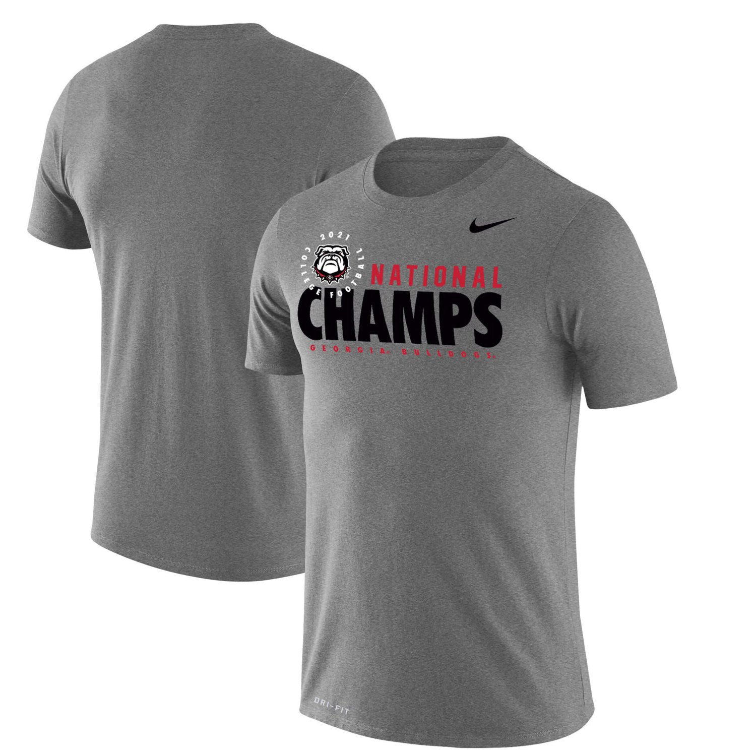 Nike Heathered Gray Georgia Bulldogs College Football Playoff 2021 ...